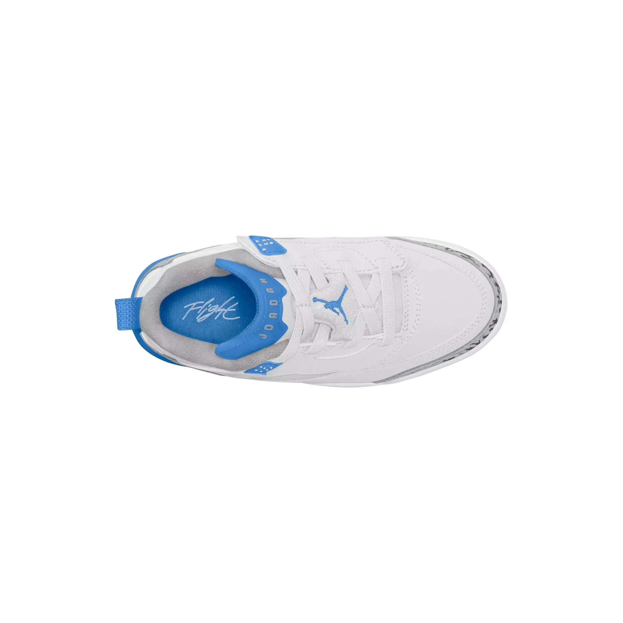 Jordan Spizike Low "White/University Blue/Wolf Grey" Preschool Boys' Shoe - WHITE/BLUE