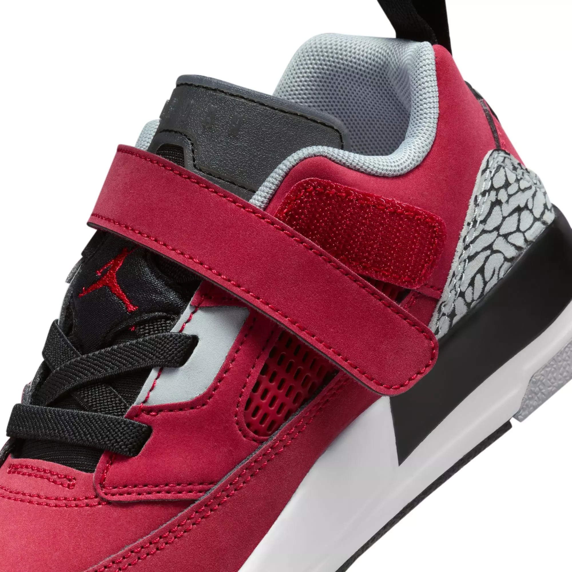 Jordan Spizike Low "Gym Red/Black/Wolf Grey/Cool Grey" Preschool Boys' Shoe - RED/BLACK/WHITE