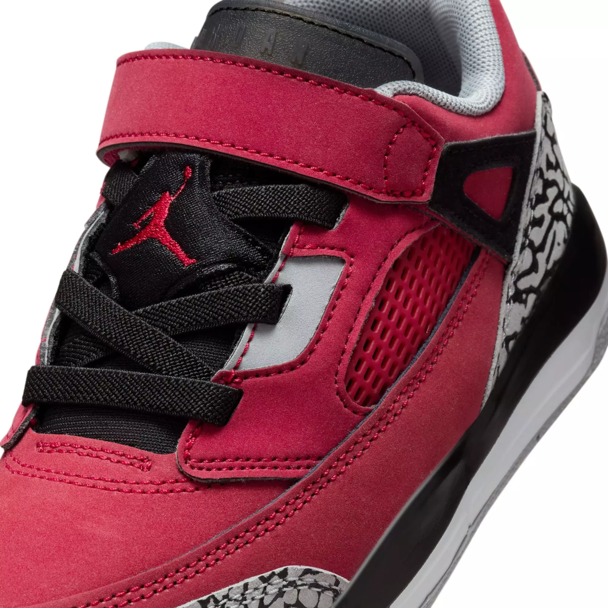 Jordan Spizike Low "Gym Red/Black/Wolf Grey/Cool Grey" Preschool Boys' Shoe - RED/BLACK/WHITE