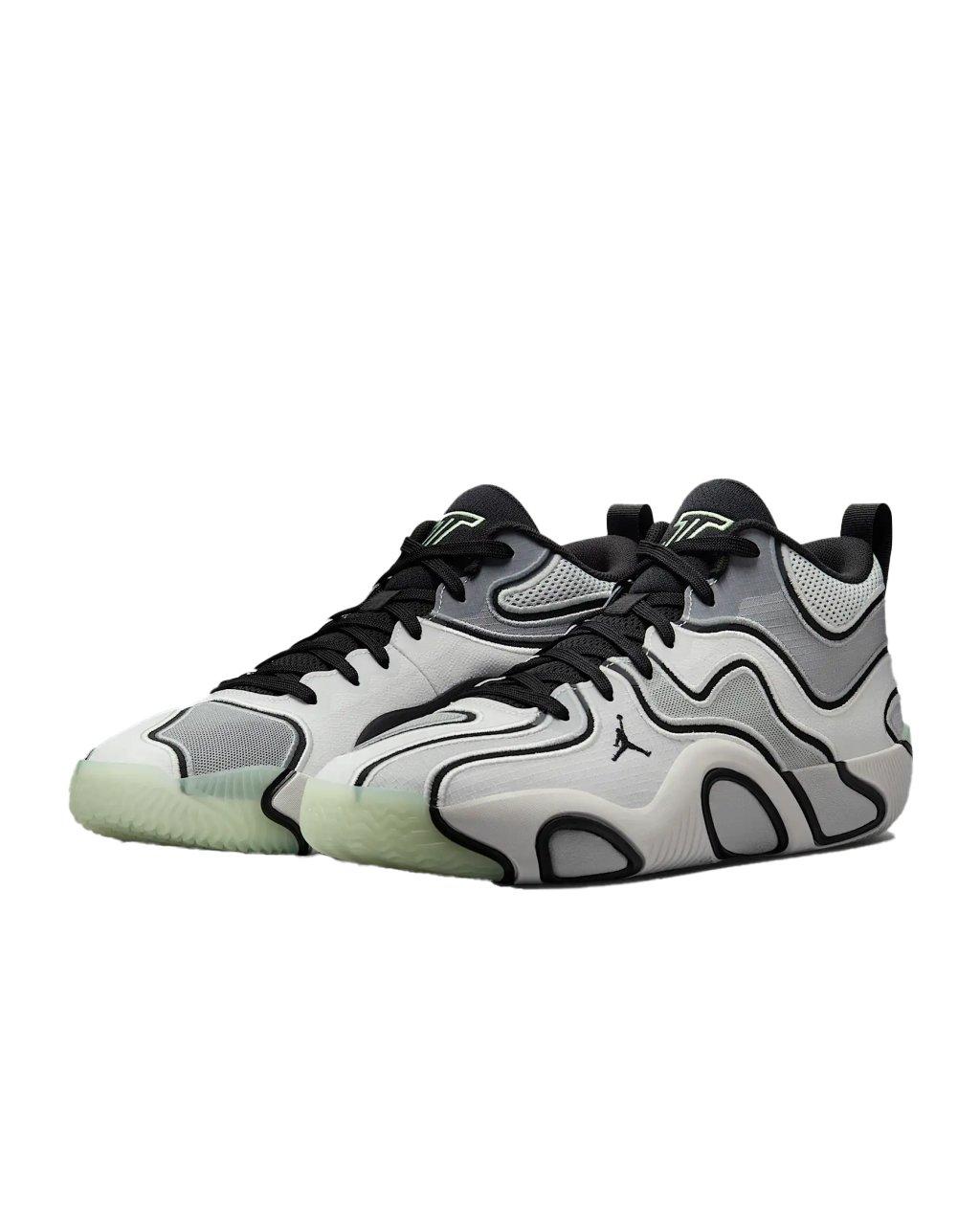 Jordan Tatum 3 "Zen" Preschool Kids' Basketball Shoe -  PLATINUM TINT/BLACK/PARTICLE GREY Thumbnail View 3