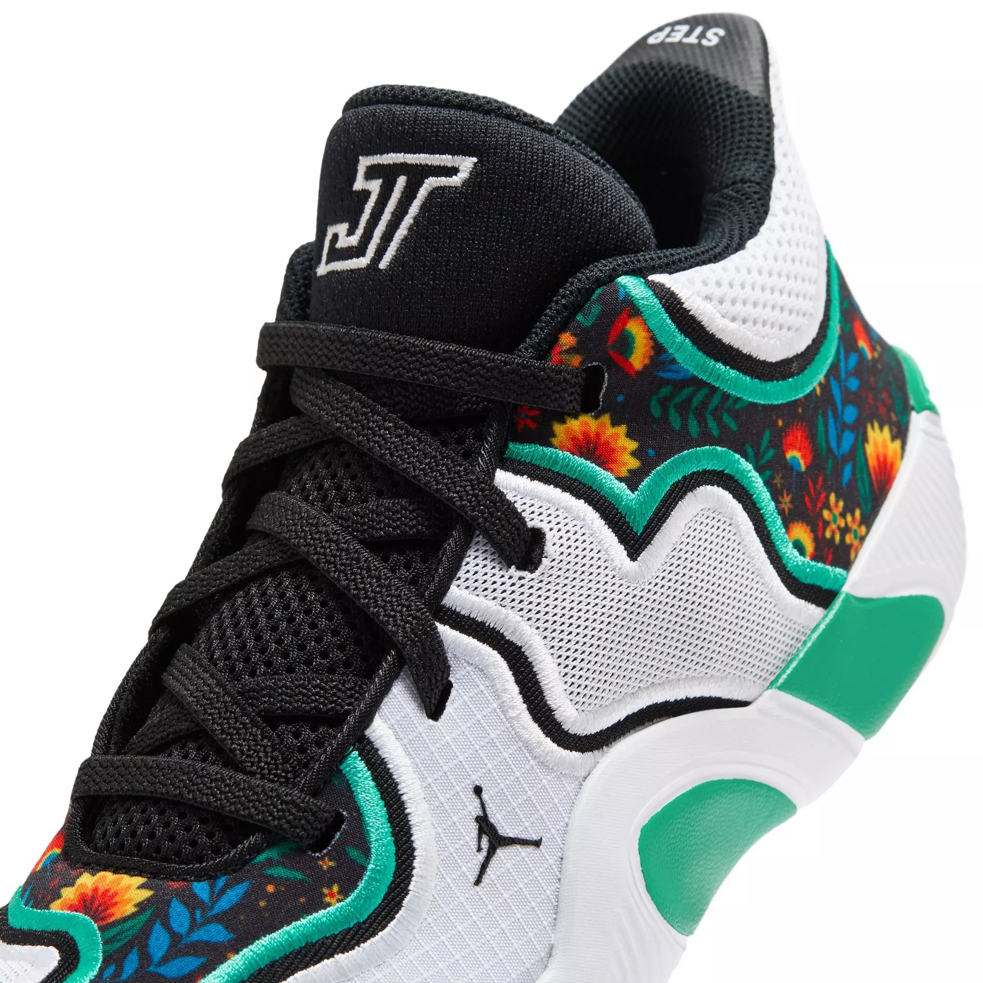 Jordan Tatum 3 "Welcome to the Garden" Preschool Kids' Basketball Shoe - WHITE/BLACK/KINETIC GREEN