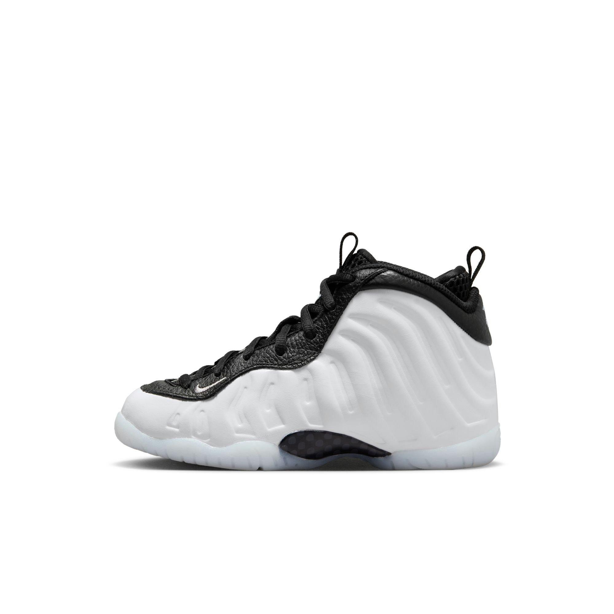 Nike Little Posite One Penny "White/Metallic Silver/Black/Cobalt Bliss" Preschool Boys' Shoe​