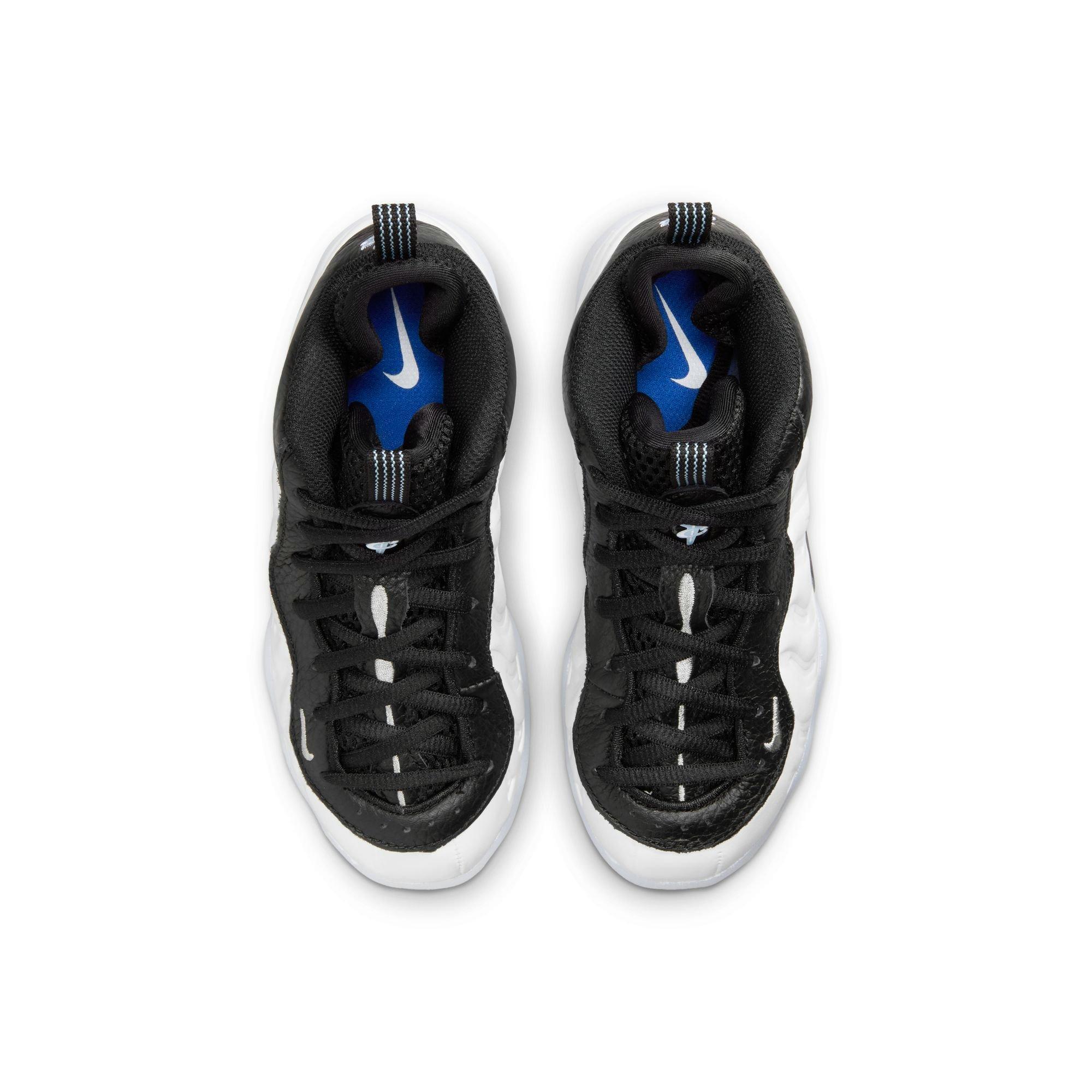 Nike Little Posite One Penny "White/Metallic Silver/Black/Cobalt Bliss" Preschool Boys' Shoe​