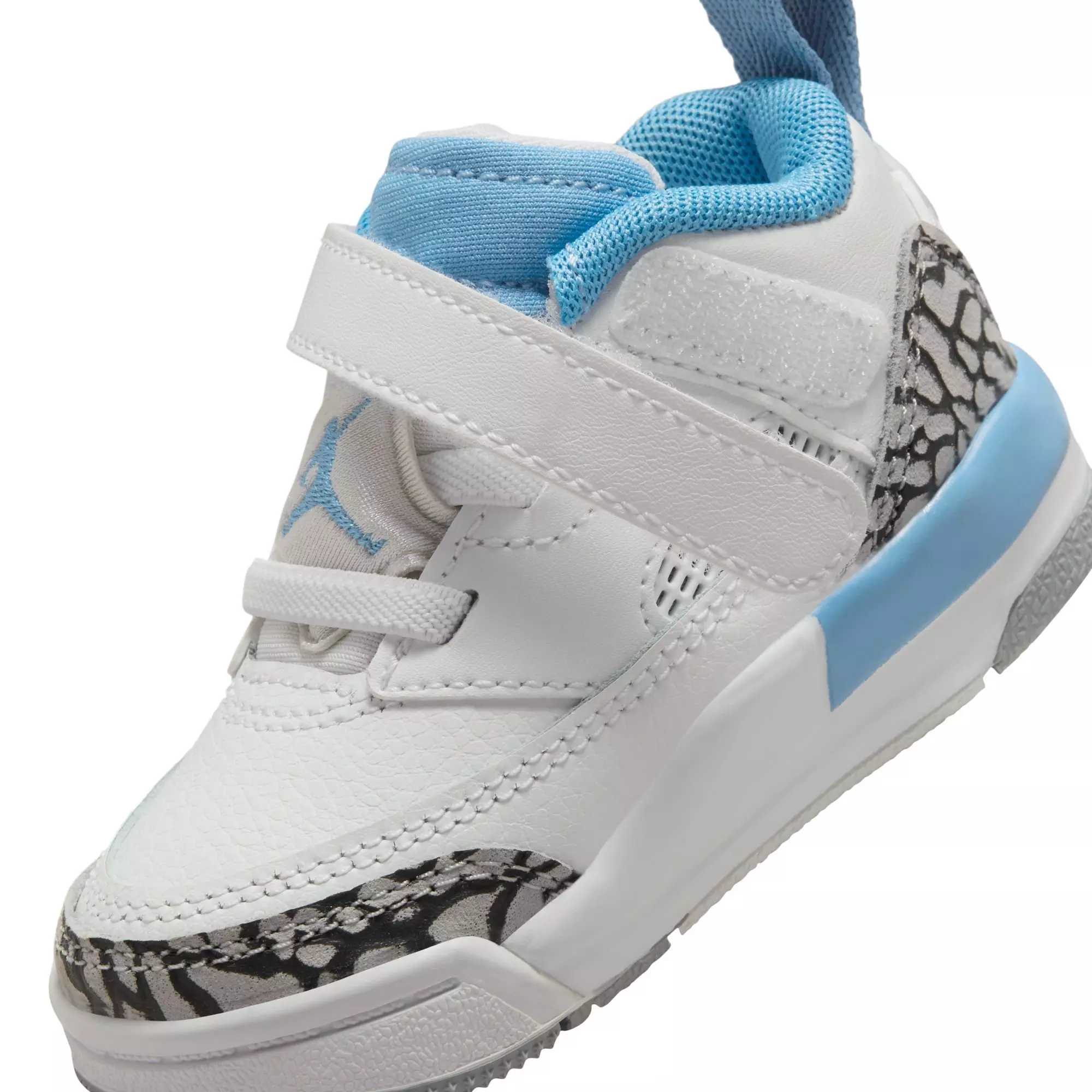 Jordan Spizike Low "White/University Blue/Wolf Grey" Toddler Boys' Shoe - WHITE/BLUE