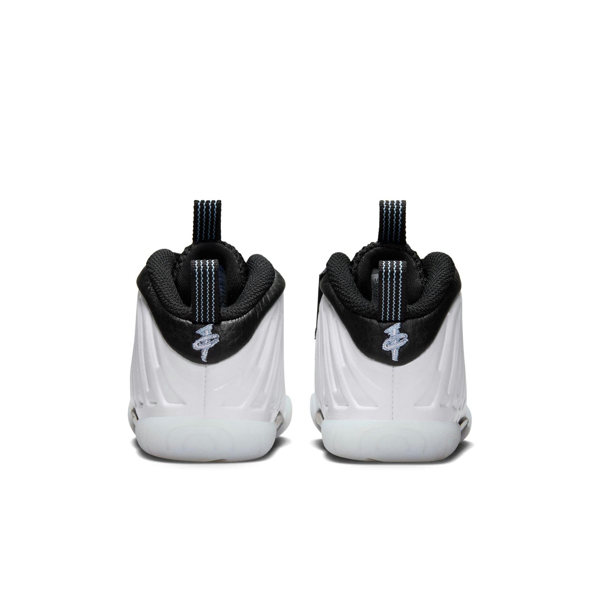 Nike Little Posite One Penny Toddler Boys'' "White/Metallic Silver/Black/Cobalt Bliss" Shoe