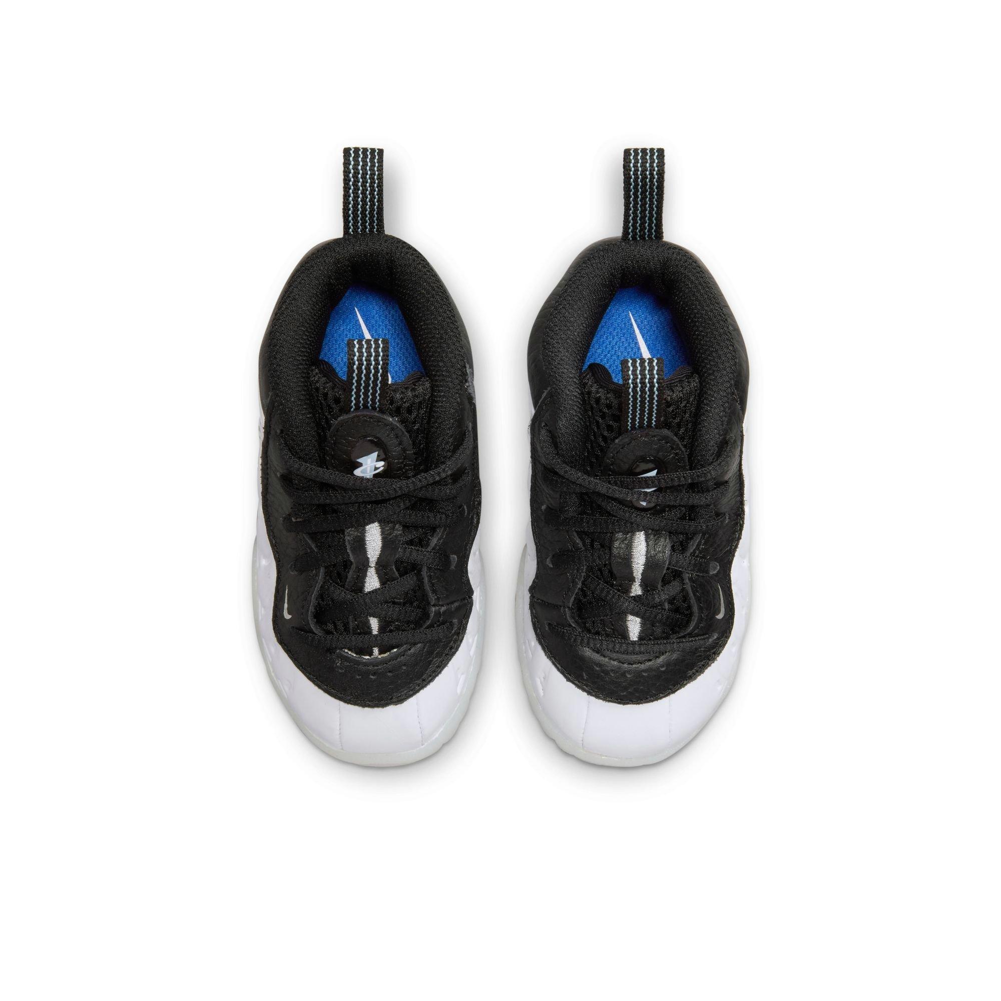 Nike Little Posite One Penny Toddler Boys'' "White/Metallic Silver/Black/Cobalt Bliss" Shoe