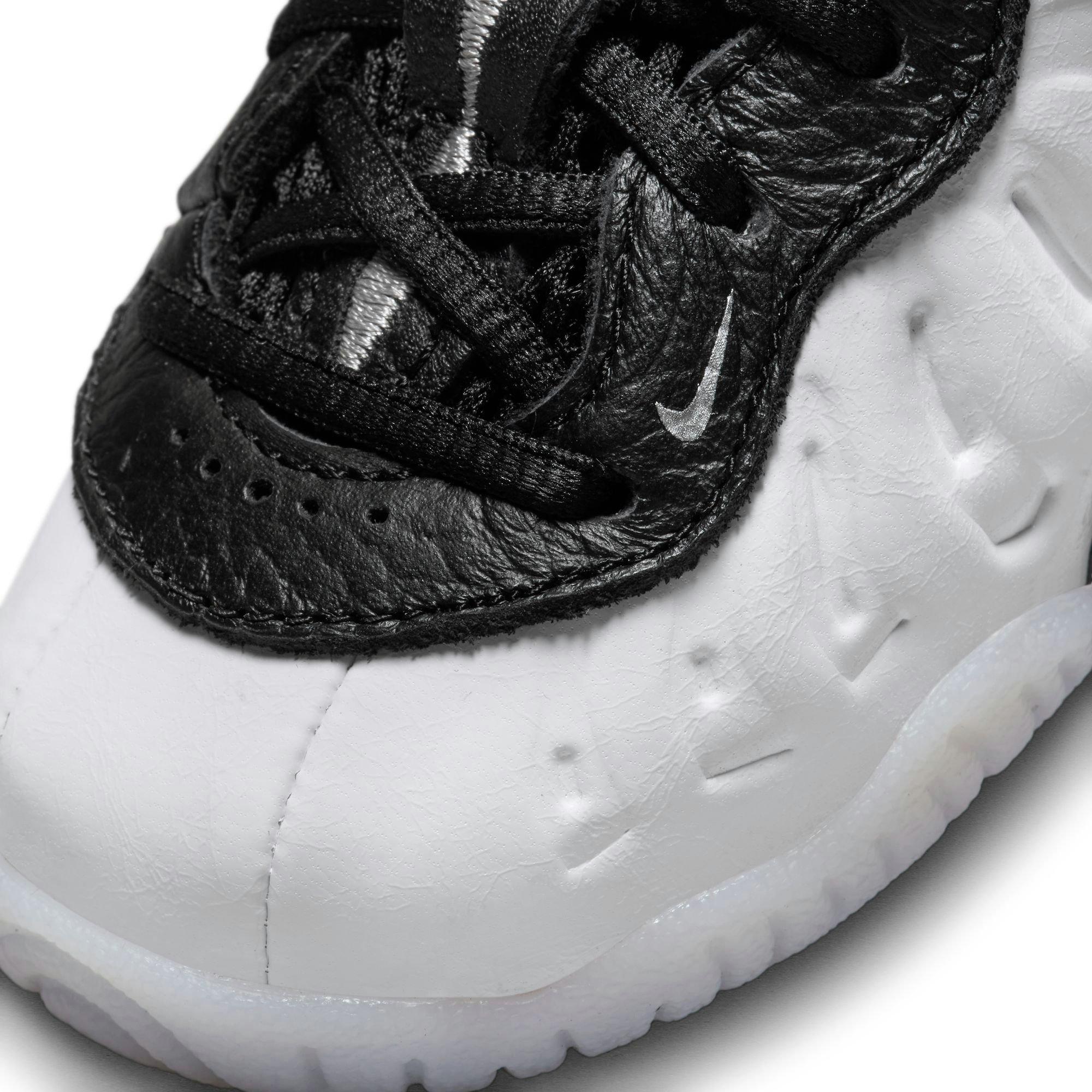 Nike Little Posite One Penny Toddler Boys'' "White/Metallic Silver/Black/Cobalt Bliss" Shoe