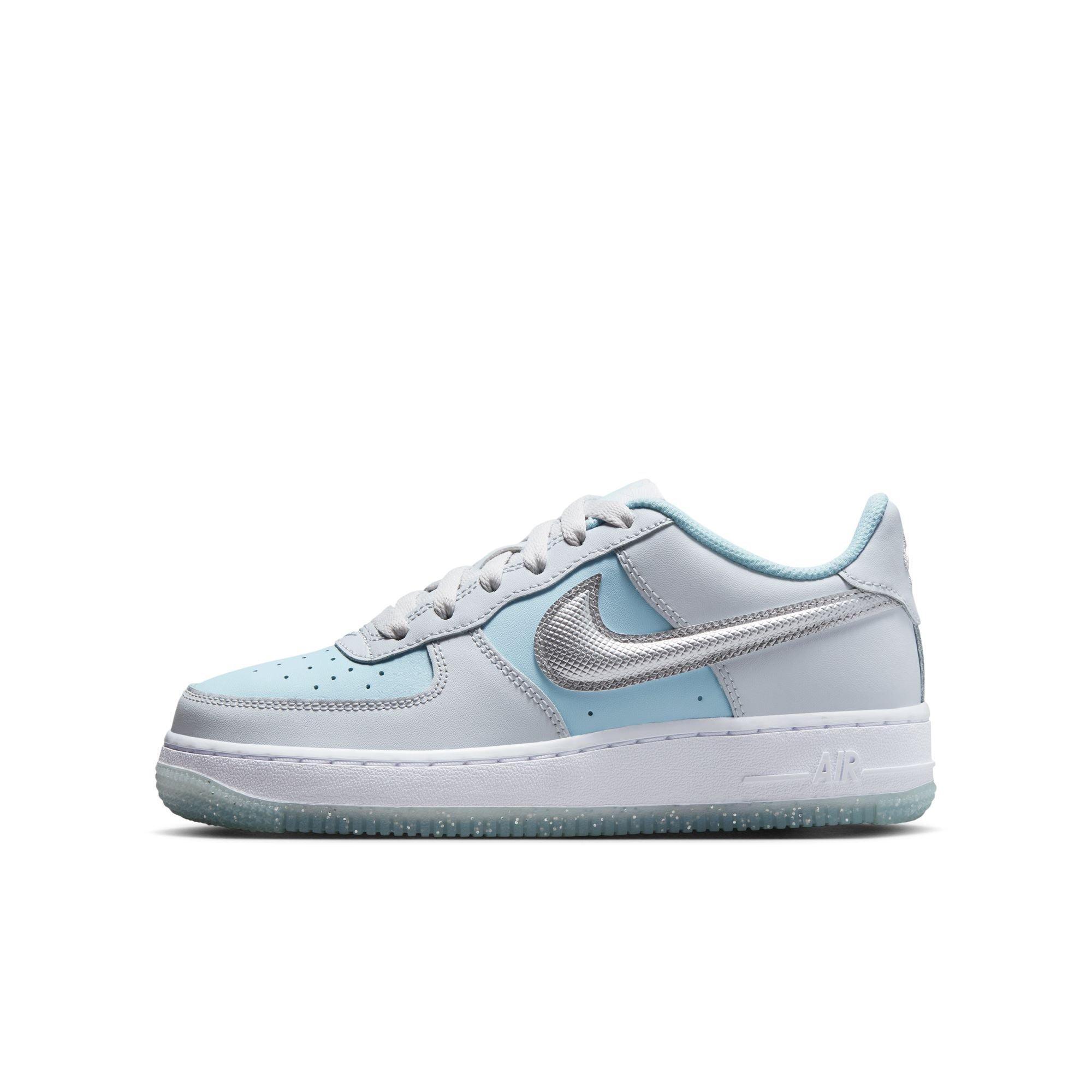 Nike Air Force 1 Grade School Girls "Pure Platinum/Metallic Silver" Shoe