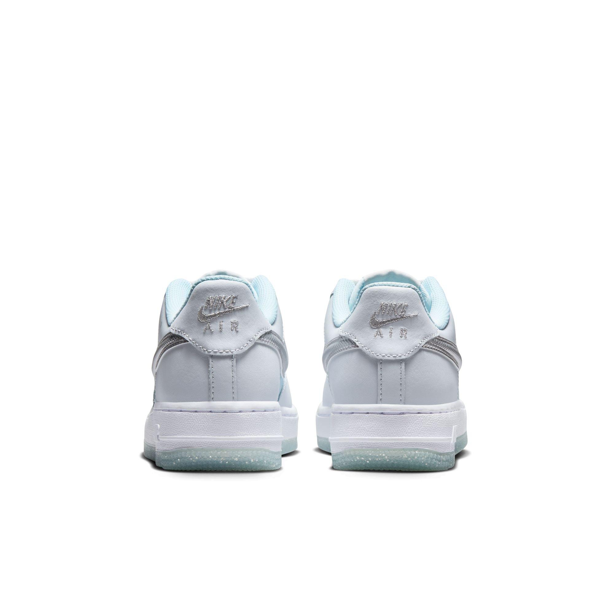 Nike Air Force 1 Grade School Girls "Pure Platinum/Metallic Silver" Shoe