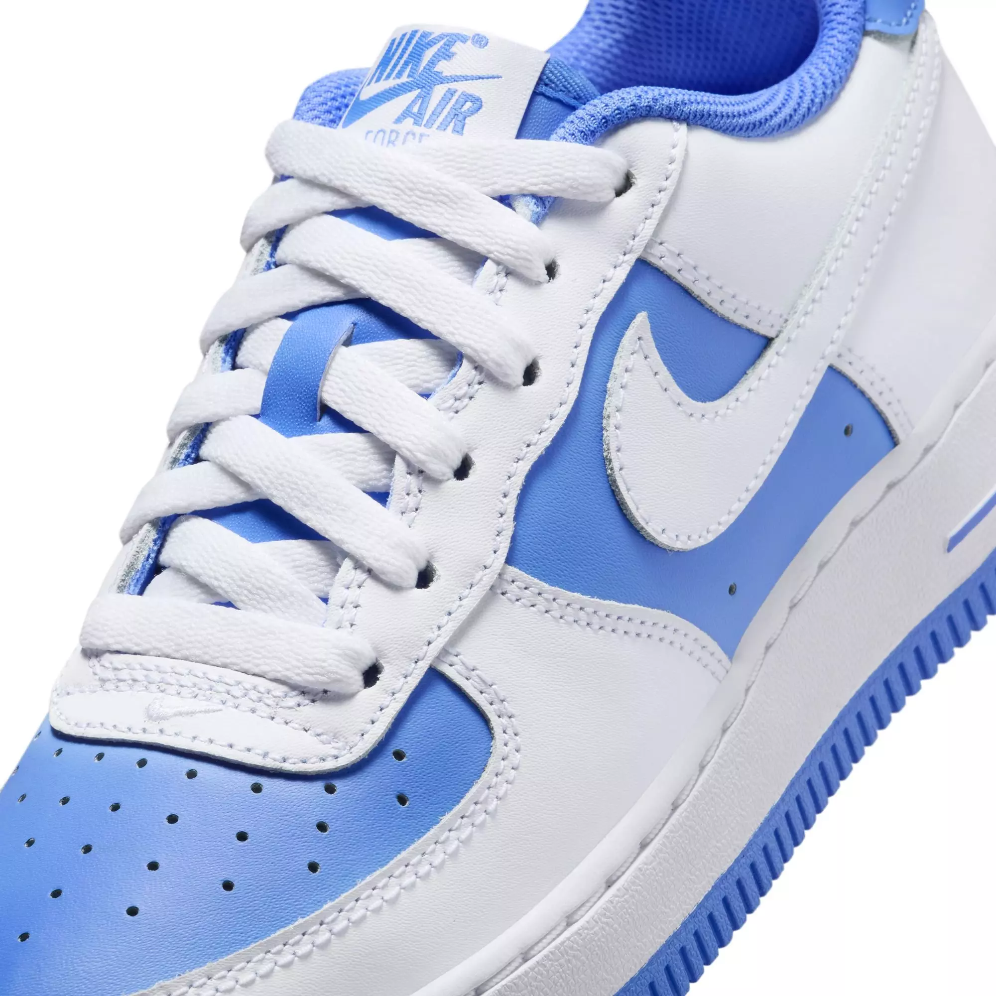 Nike Air Force 1 "White/Royal Pulse" Grade School Girls' Shoe - WHITE/BLUE