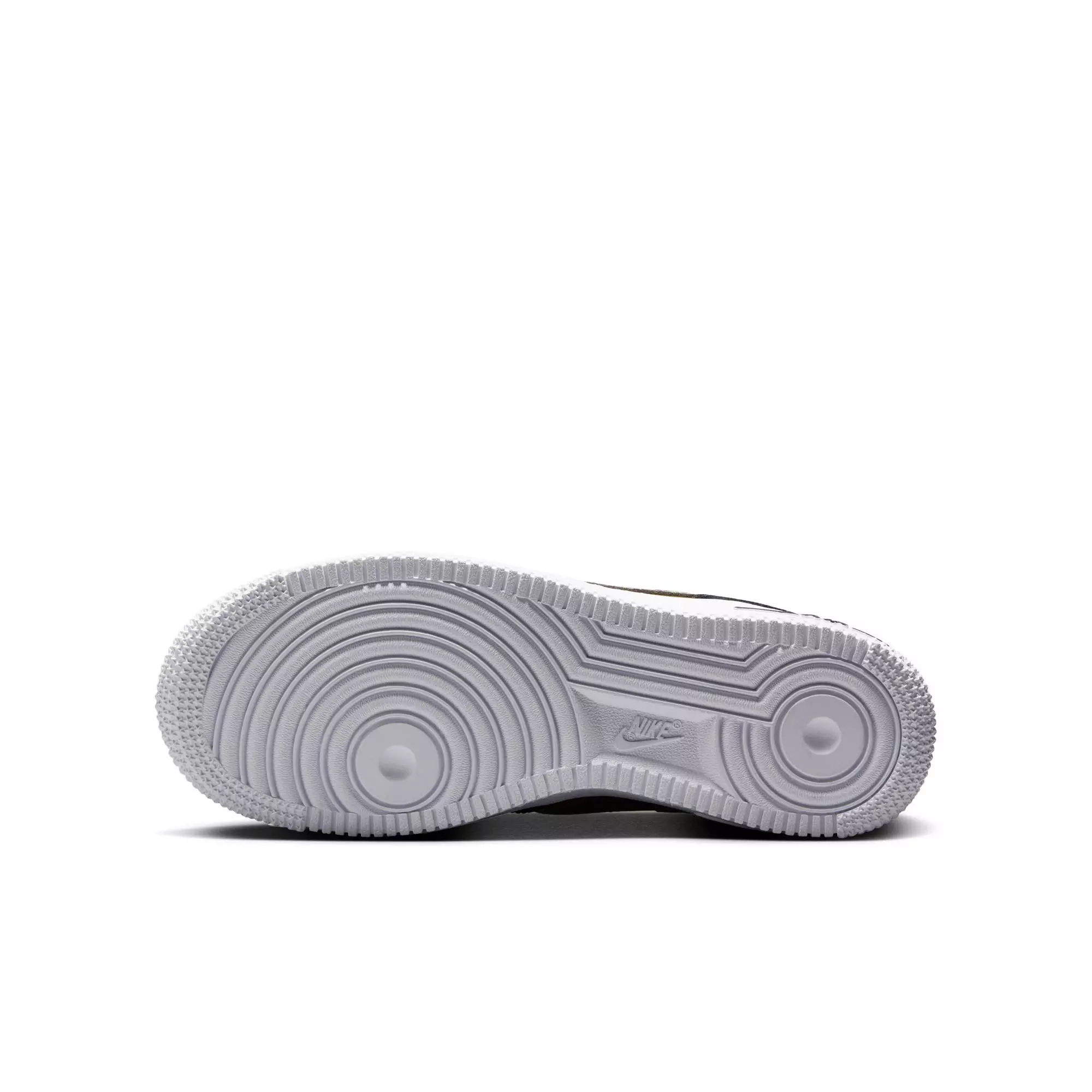 Nike Air Force 1 "Black/Metallic Silver/White" Grade School Kids' Shoe - WHITE/BLACK/GOLD