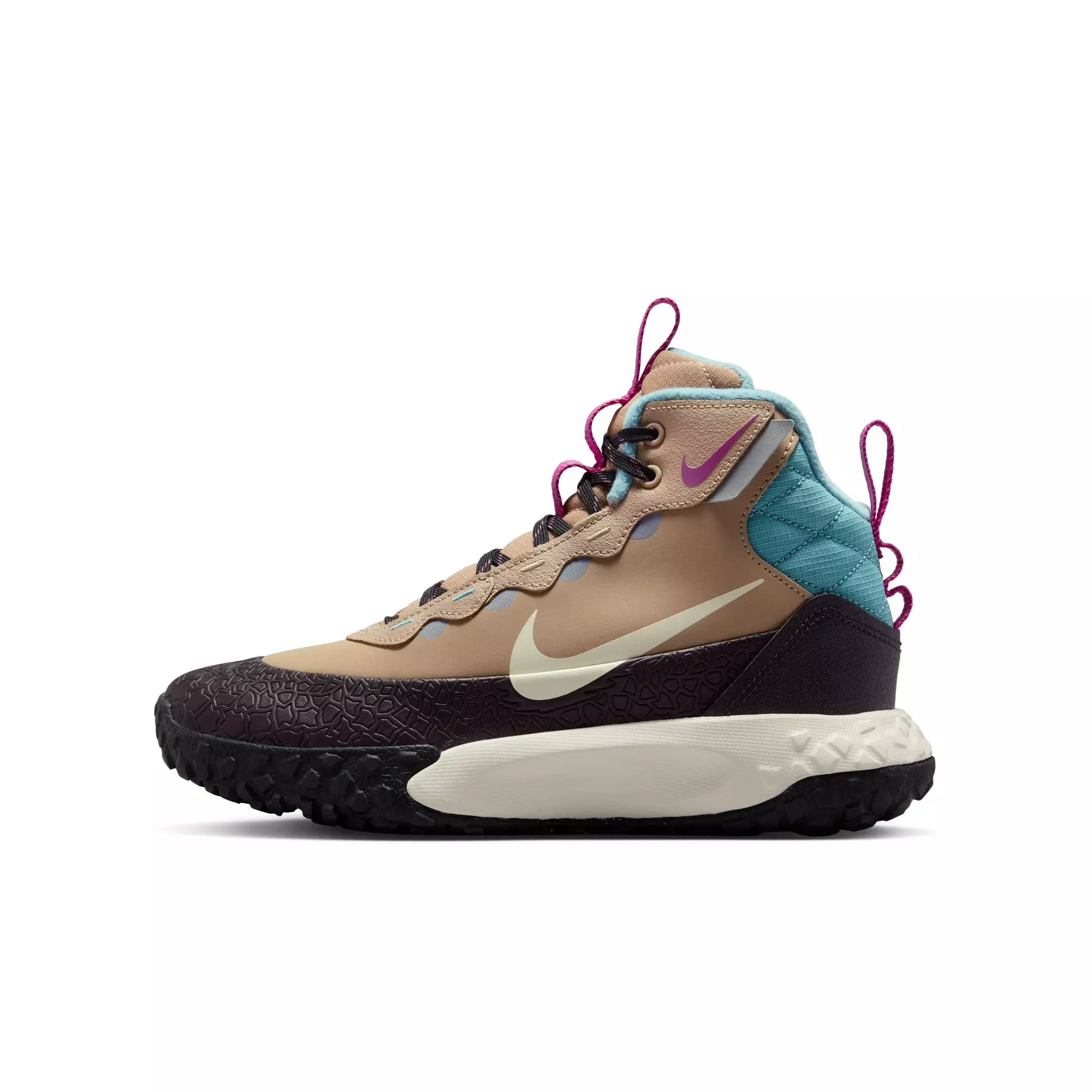 Nike Terrascout "Hemp/Pale Ivory/Burgundy Ash/Denim Turq" Grade School Girls' Boot - TAN/BROWN