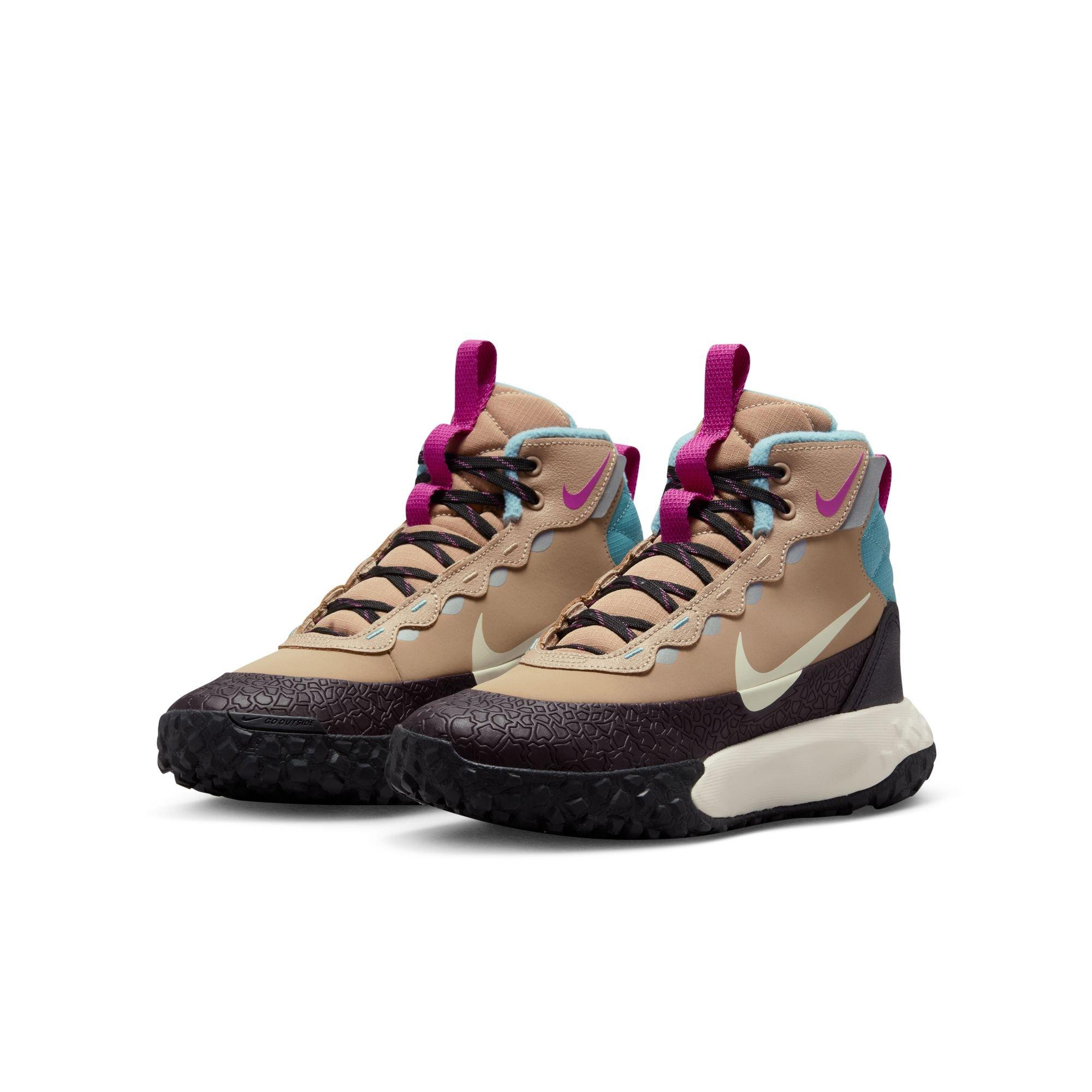 Nike Terrascout Grade School Girls' "Hemp/Pale Ivory/Burgundy Ash/Denim Turq" Boot