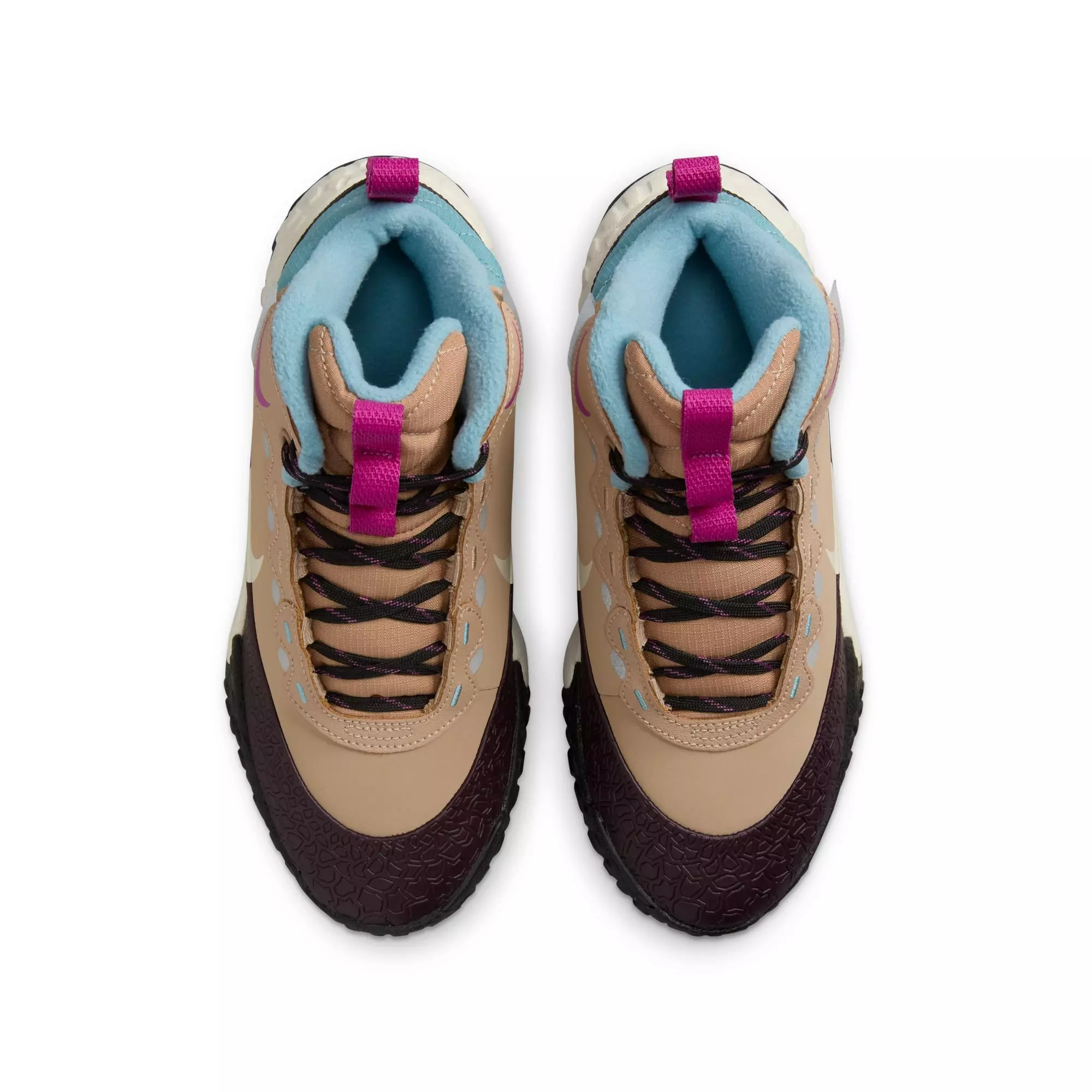 Nike Terrascout "Hemp/Pale Ivory/Burgundy Ash/Denim Turq" Grade School Girls' Boot - TAN/BROWN