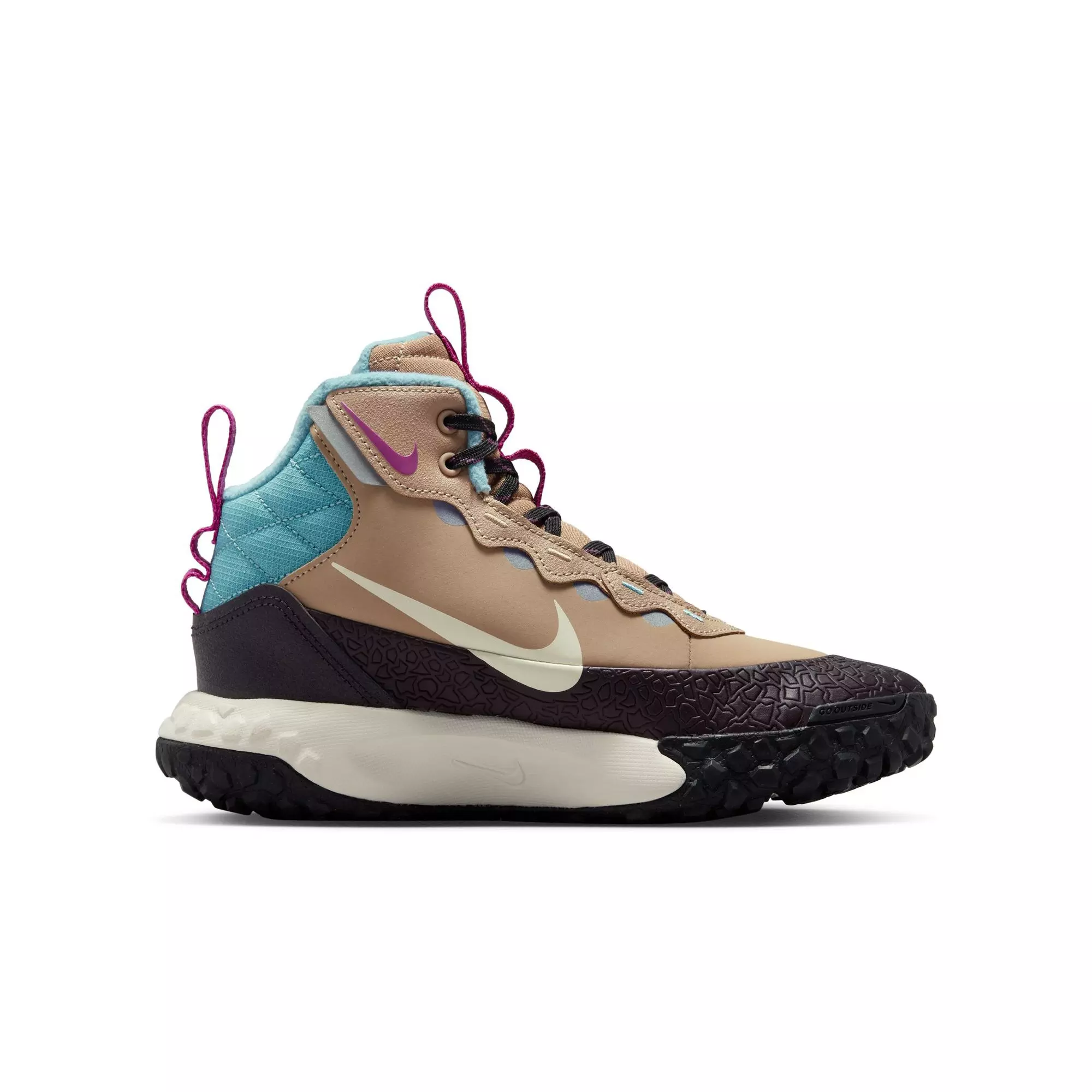 Nike Terrascout "Hemp/Pale Ivory/Burgundy Ash/Denim Turq" Grade School Girls' Boot - TAN/BROWN