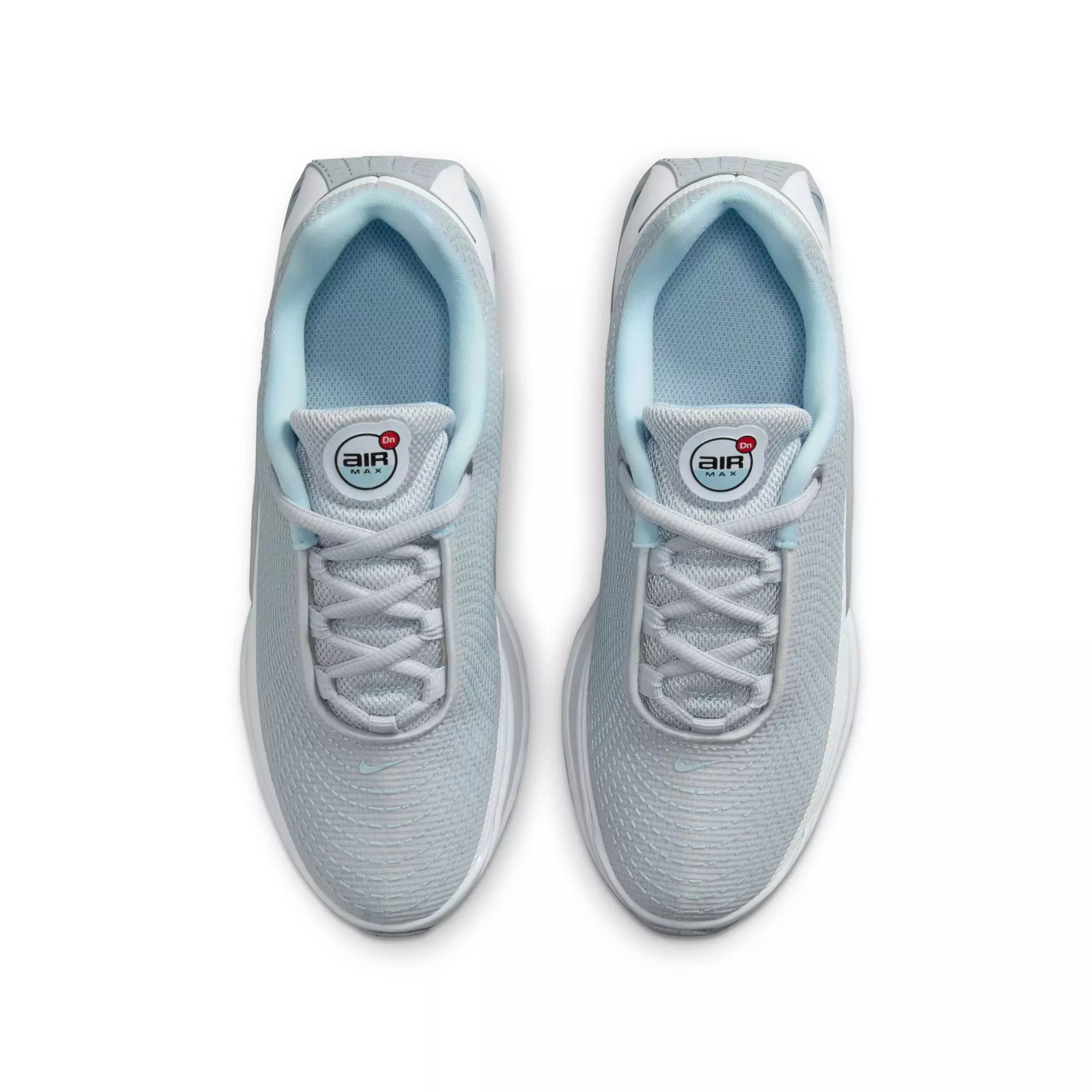 Nike Air Max Dn "Pure Platinum/Metallic Silver" Preschool Girls' Shoe - WHITE/LT BLUE