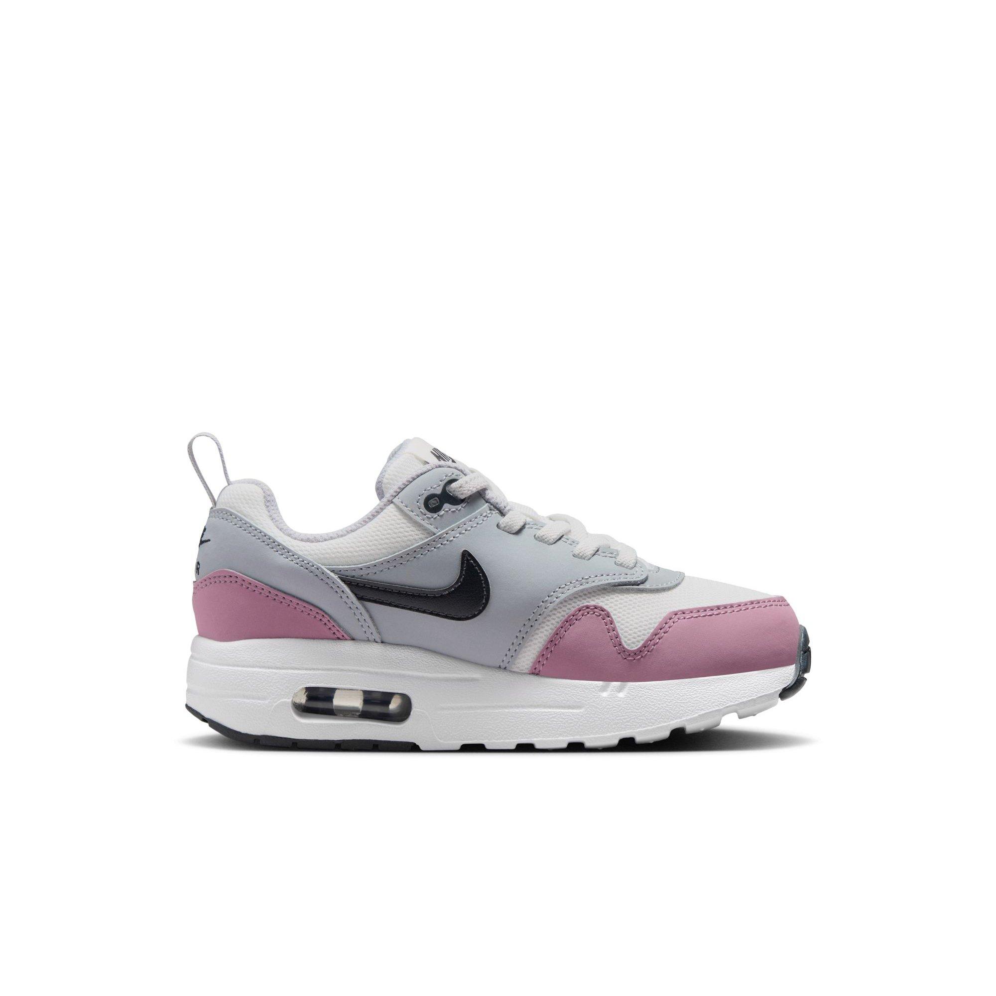 Nike Air Max 1 Preschool Girls' "Summit White/Dk Smoke Grey/Wolf Grey" Shoe