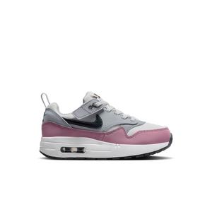 Nike Air Max 1 EasyOn "Summit White/Dk Smoke Grey/Wolf Grey" Preschool Girls' Shoe