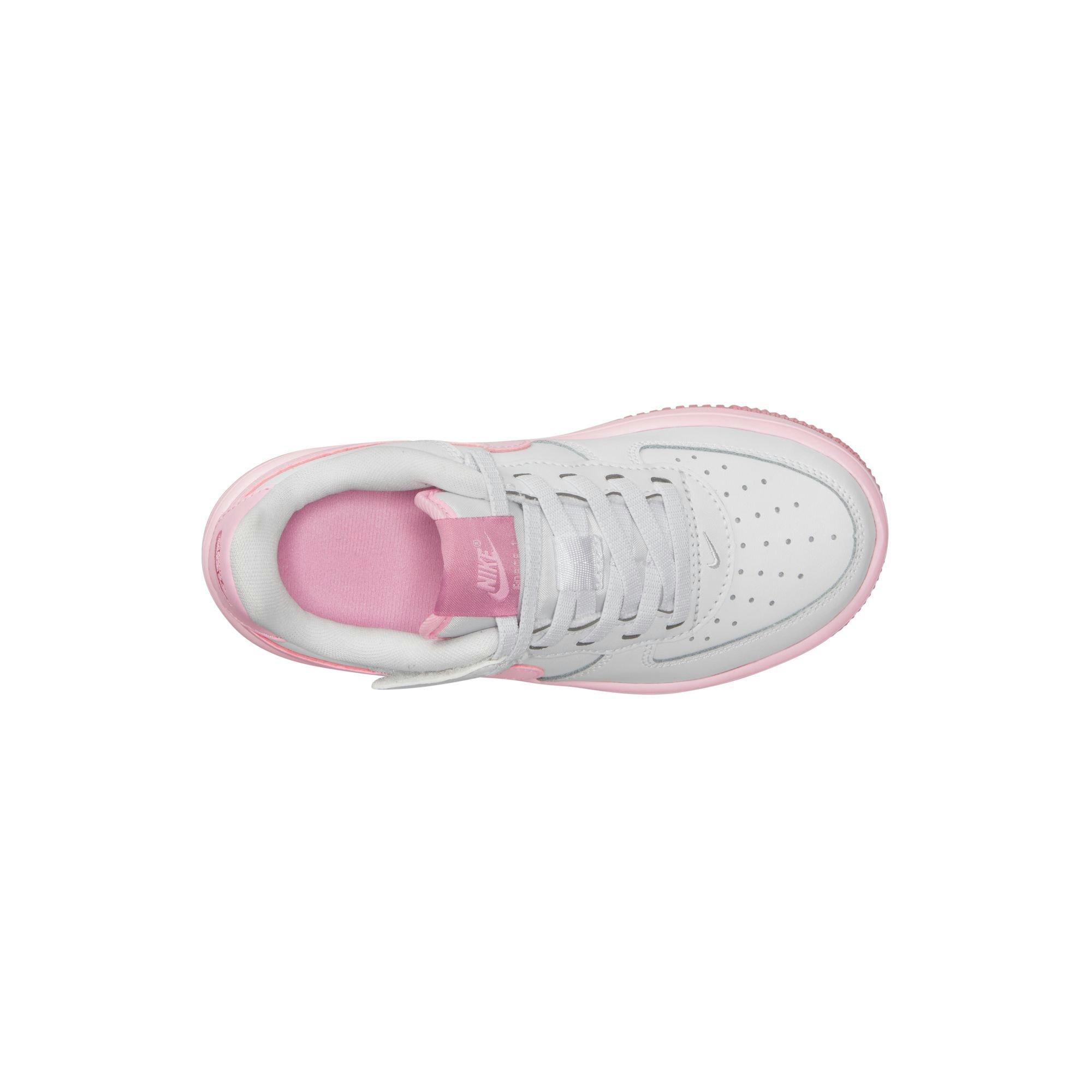 Nike Air Force 1 Low EasyOn Preschool Girls' "White/Pink Foam/Elemental Pink" Shoe