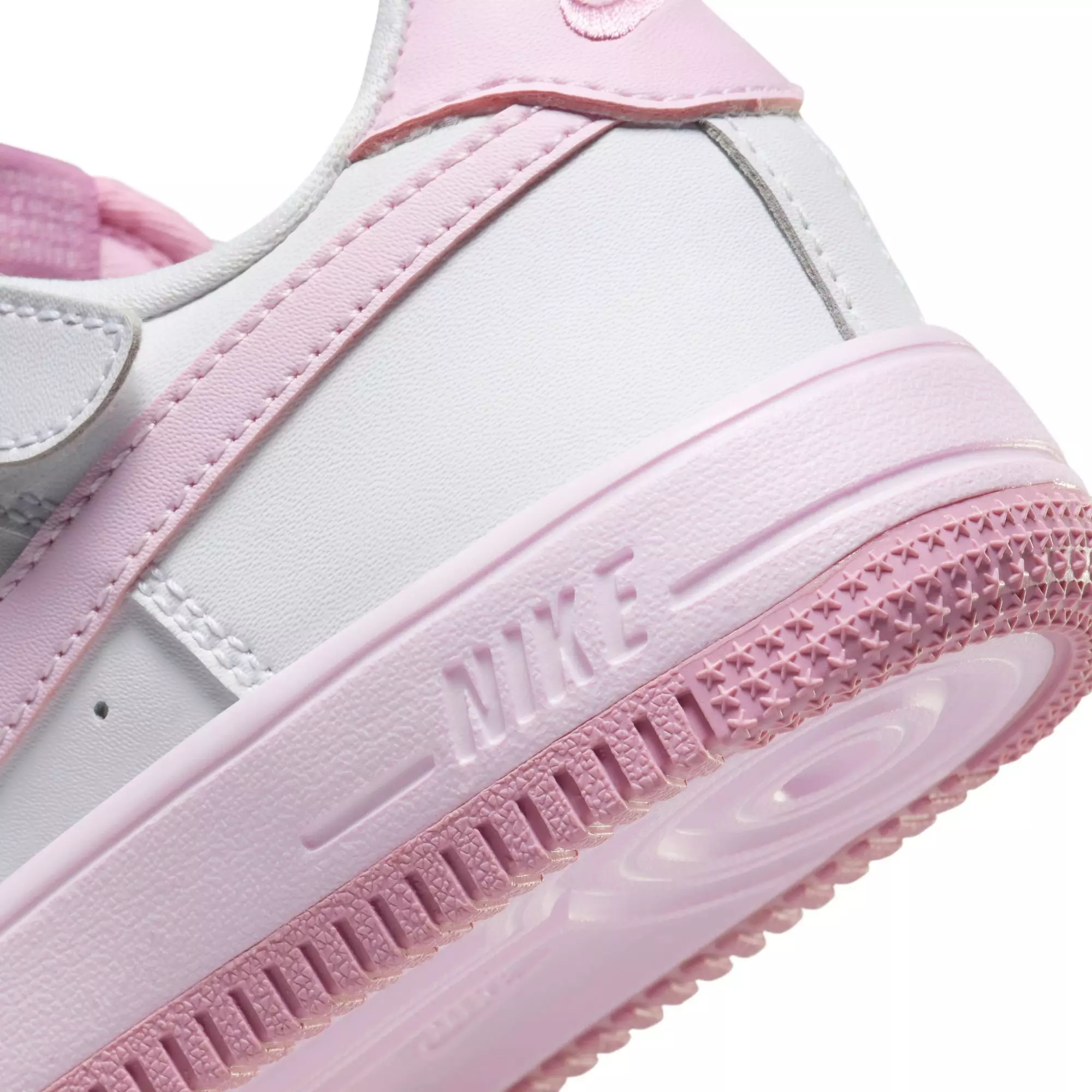 Nike Air Force 1 Low EasyOn "White/Pink Foam/Elemental Pink" Preschool Girls' Shoe - WHITE/PINK