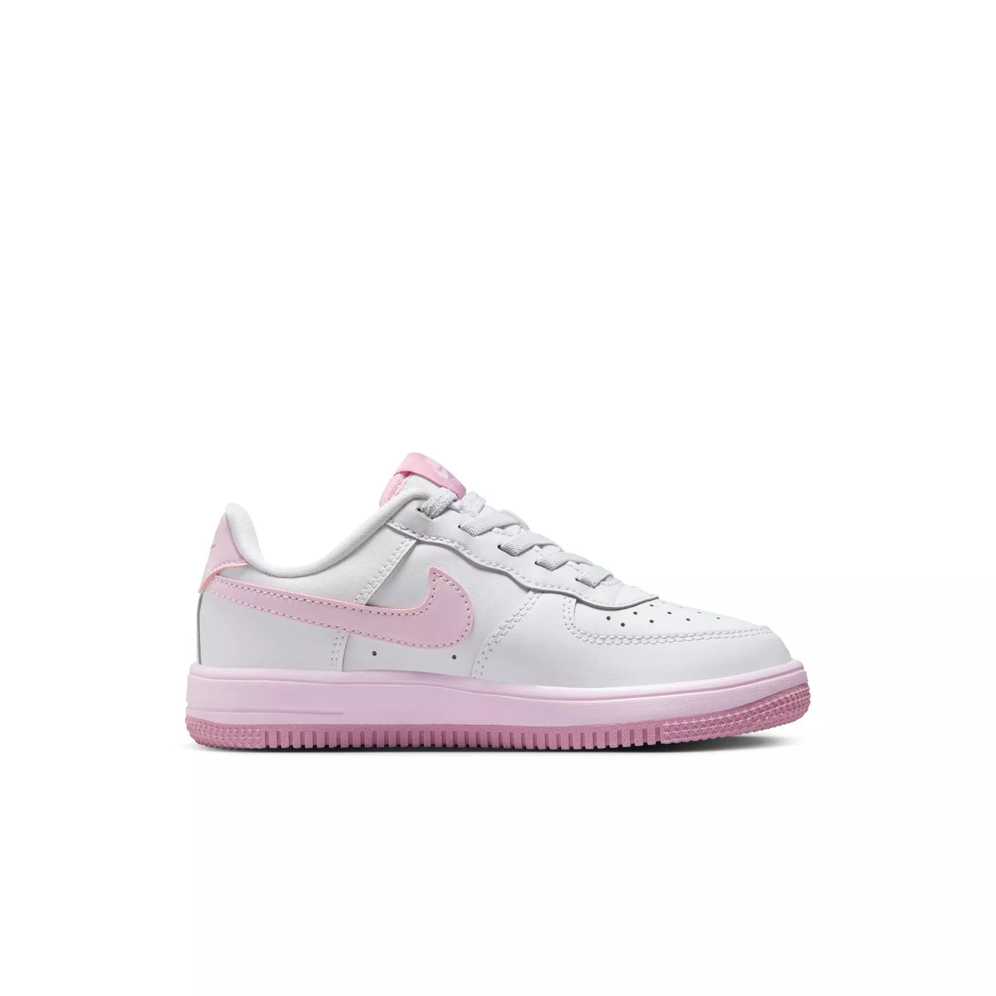 Nike Air Force 1 Low EasyOn "White/Pink Foam/Elemental Pink" Preschool Girls' Shoe - WHITE/PINK