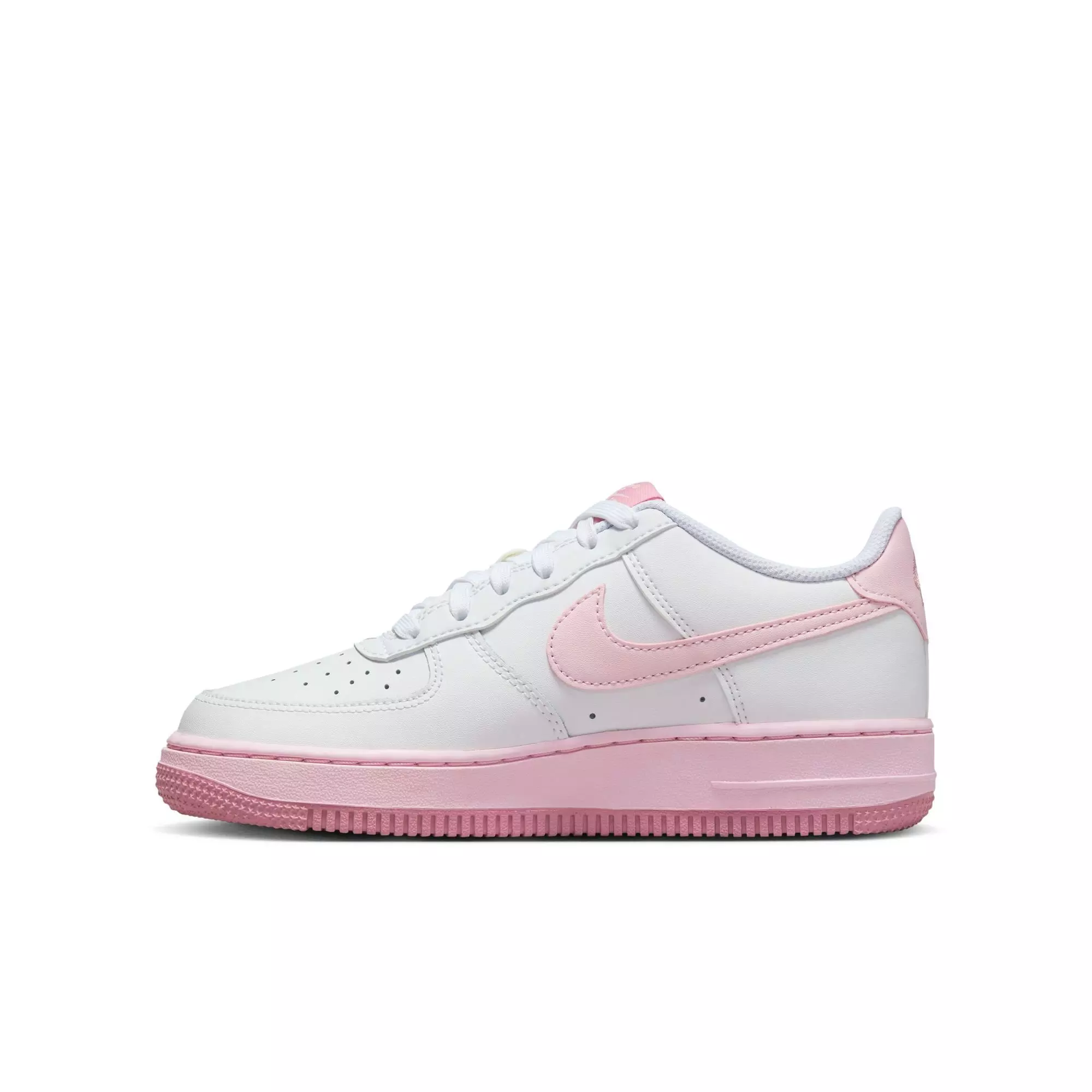 Nike Air Force 1 "White/Pink Foam/Elemental Pink" Grade School Girls' Shoe
