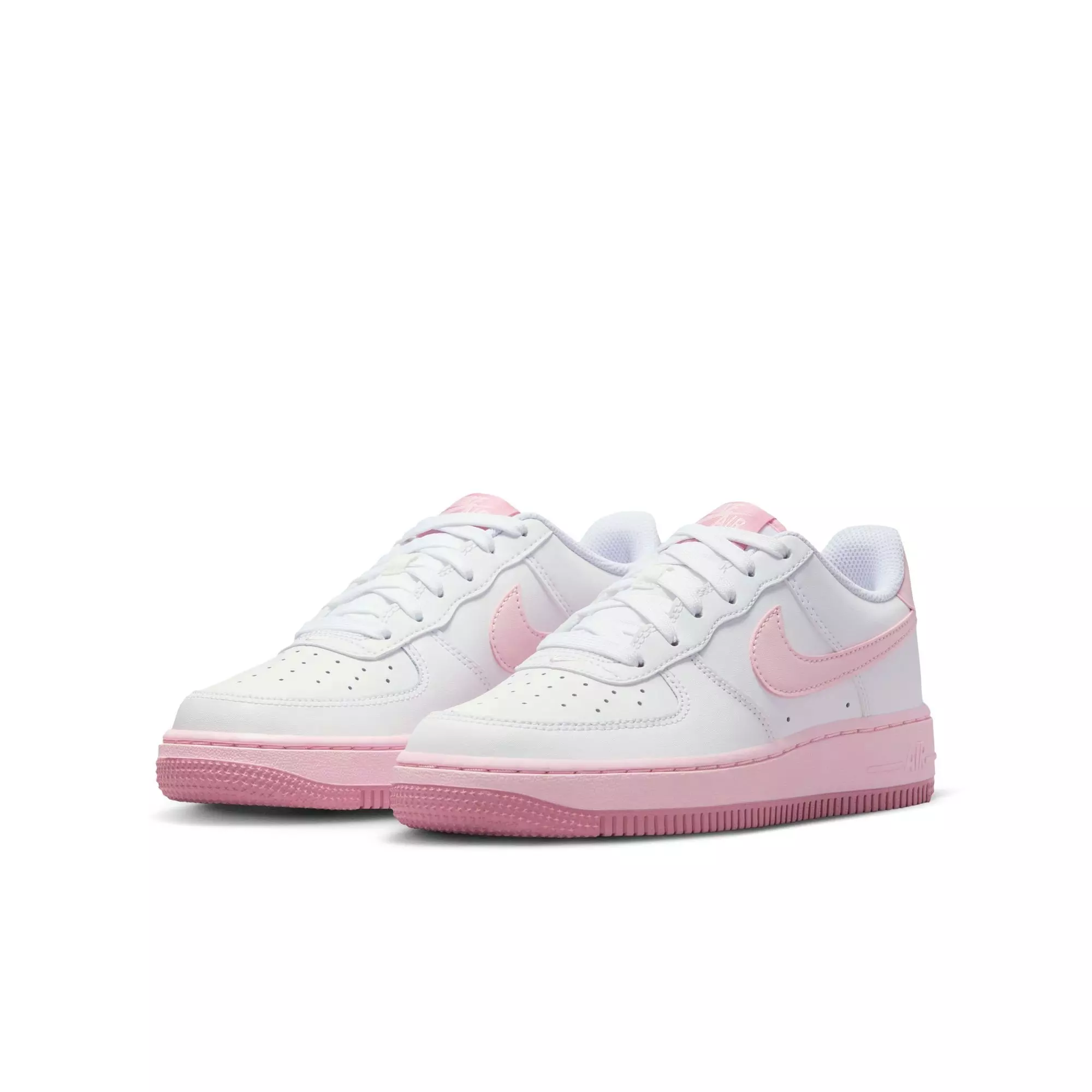 Nike Air Force 1 "White/Pink Foam/Elemental Pink" Grade School Girls' Shoe