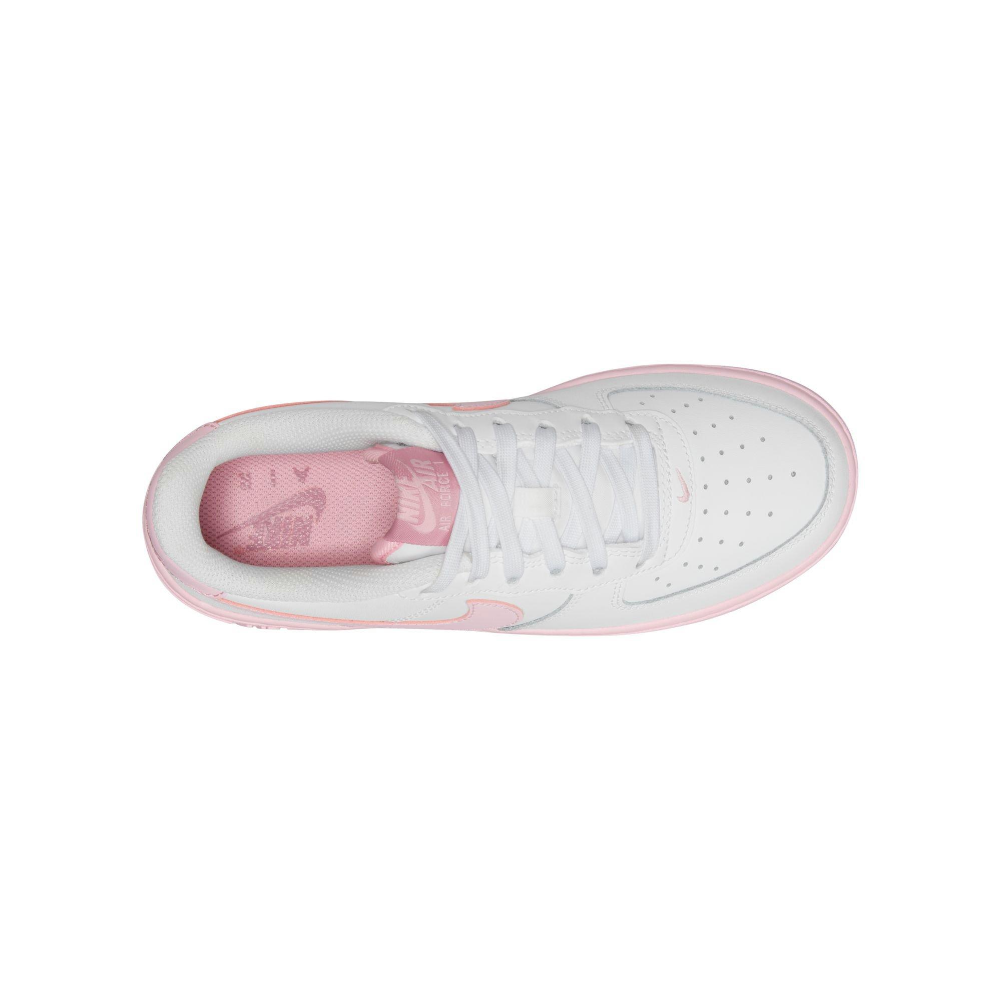 Nike Air Force 1 Preschool Girls' "White/Pink Foam/Elemental Pink" Shoe