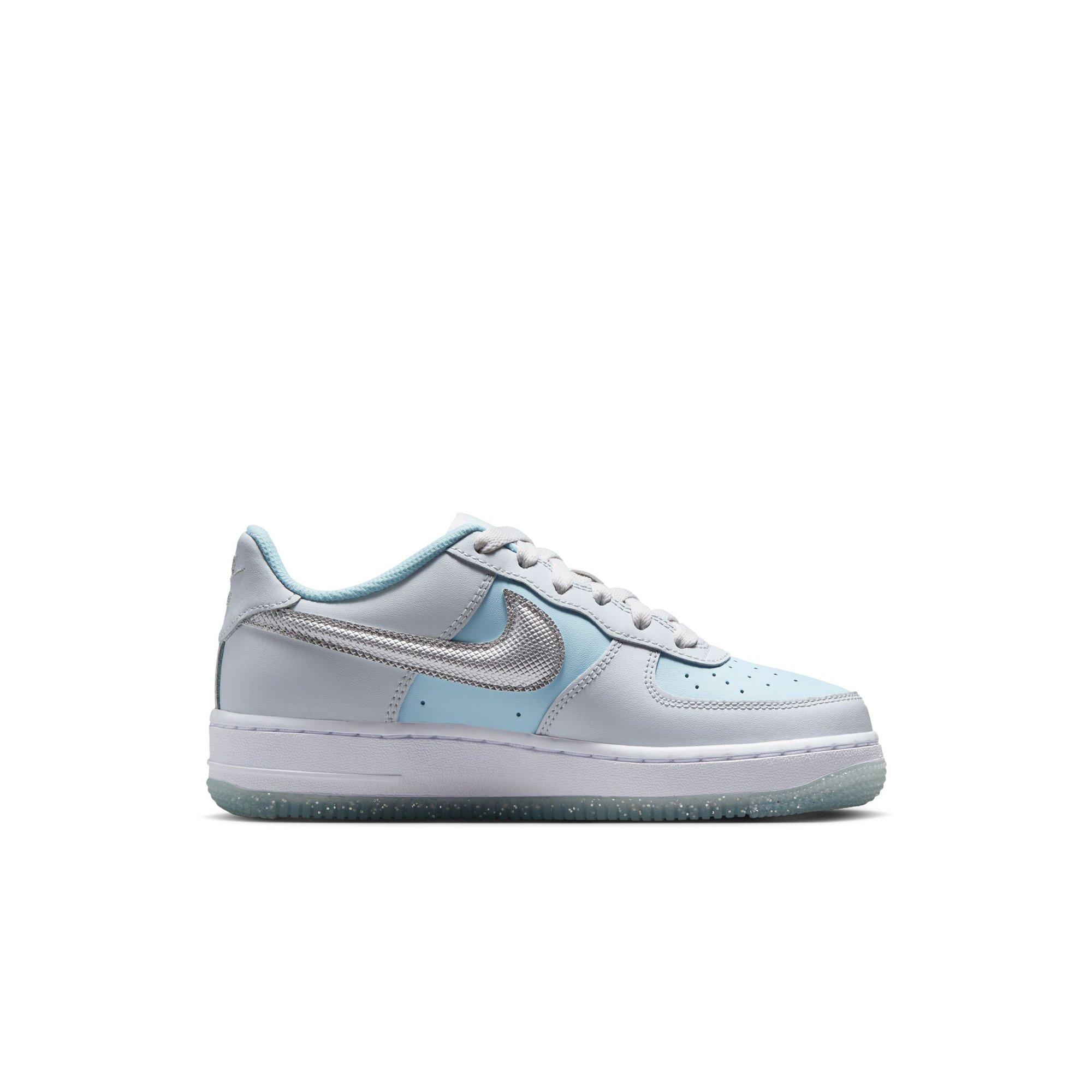 Nike Air Force 1 Preschool Girls' "Pure Platinum/Mtlc Silver" Shoe