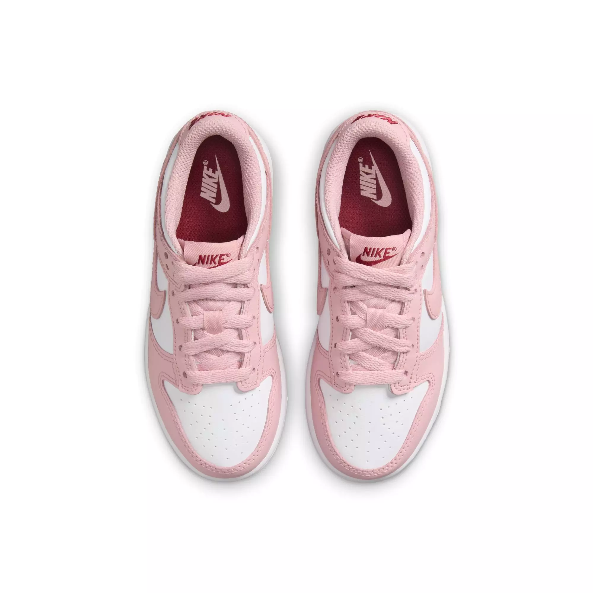Nike Dunk Low "White/Pink Glaze/Pomegranate" Preschool Girls' Shoe - PINK/WHITE