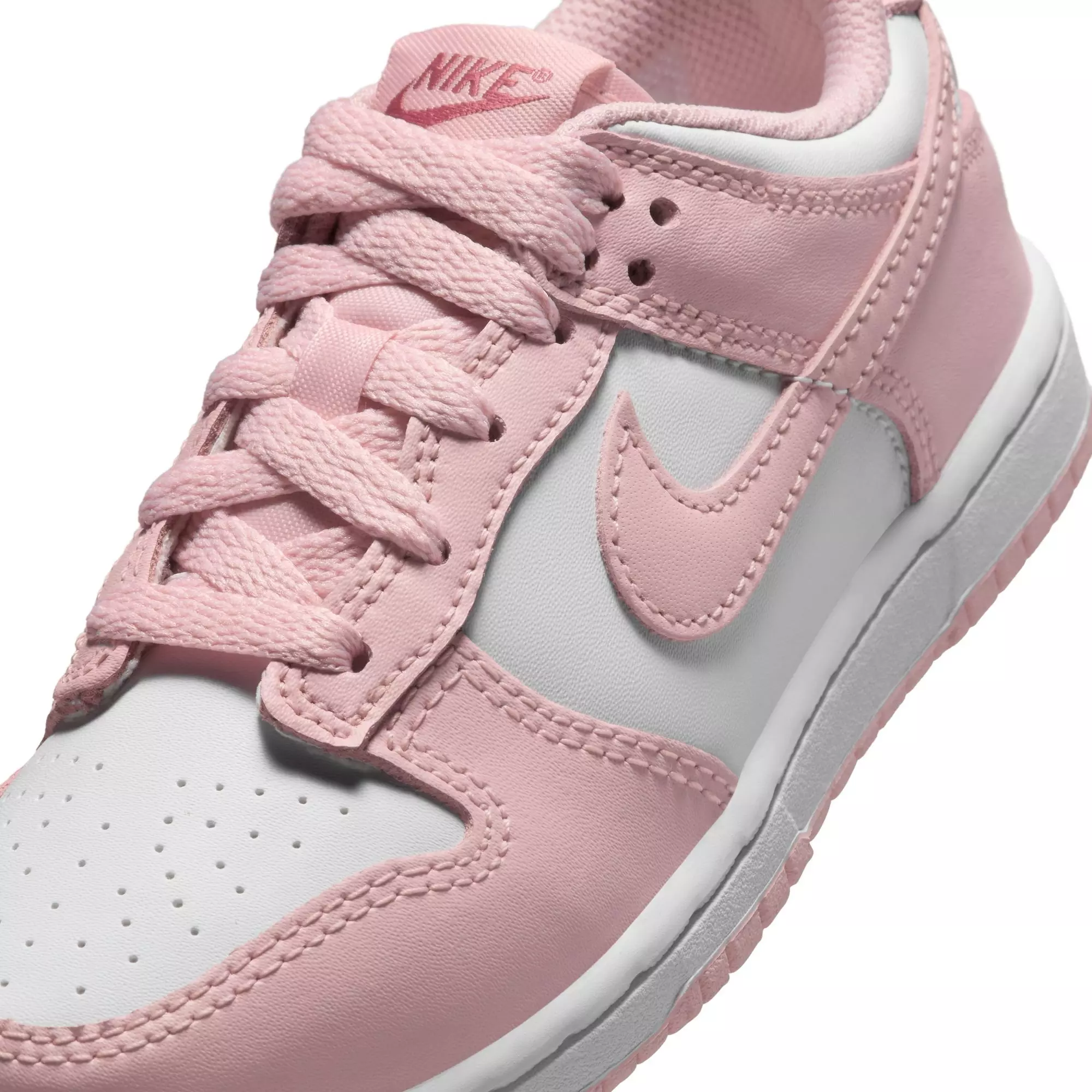 Nike Dunk Low "White/Pink Glaze/Pomegranate" Preschool Girls' Shoe - PINK/WHITE