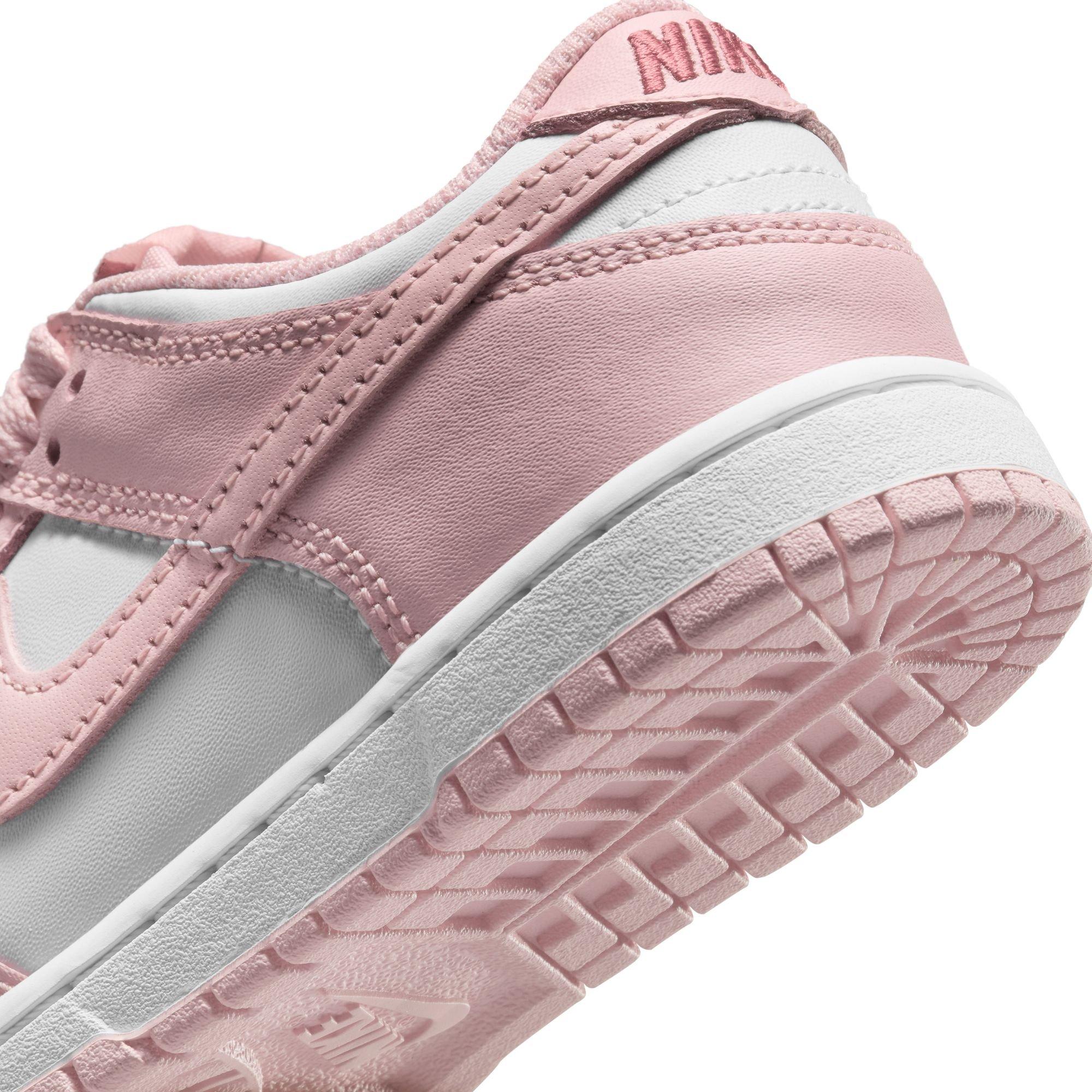 Nike Dunk Low Preschool Girls' "White/Pink Glaze/Pomegranate" Shoe