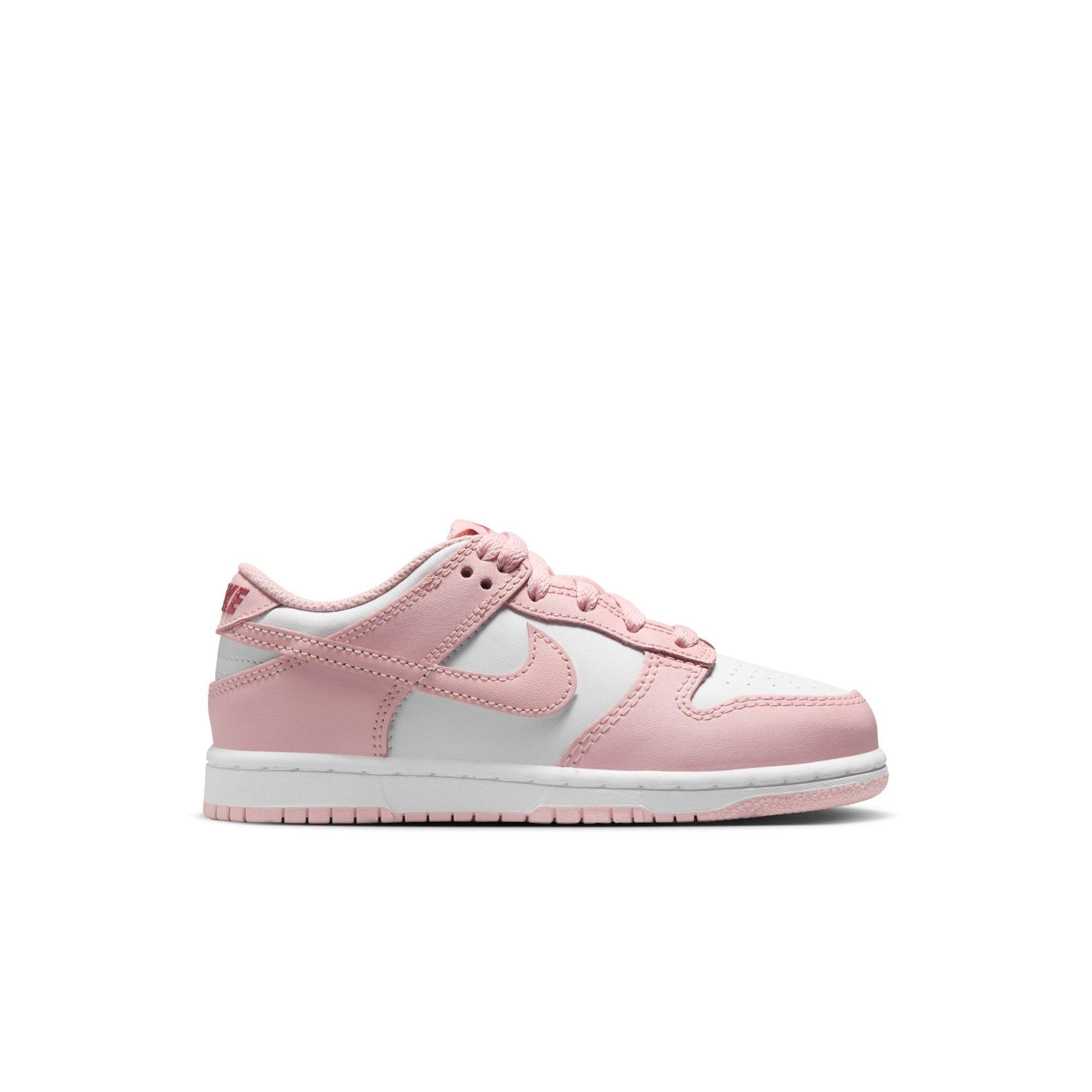 Nike Dunk Low "White/Pink Glaze/Pomegranate" Preschool Girls' Shoe - PINK/WHITE