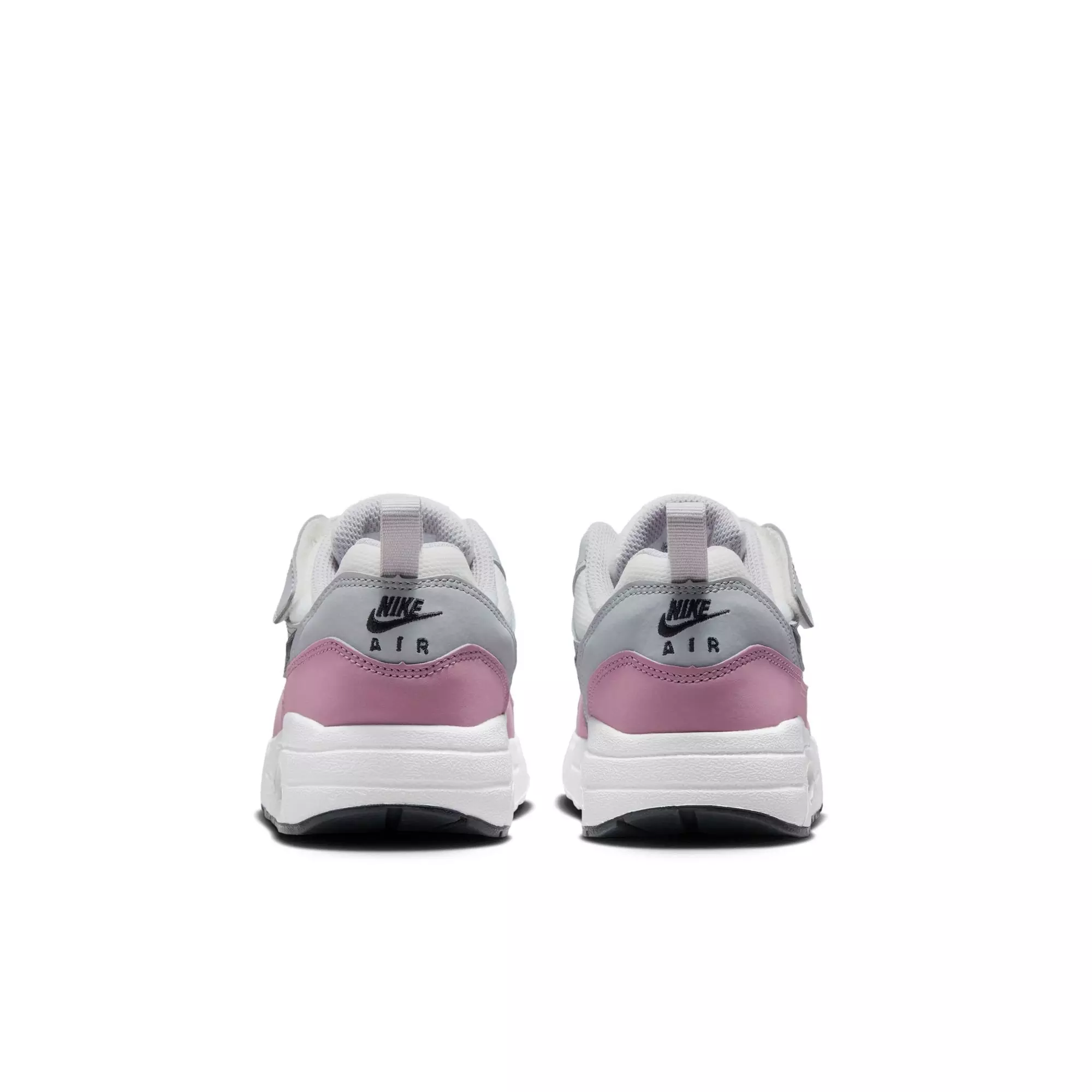 Nike Air Max 1 EasyOn "Summit White/Dk Smoke Grey/Wolf Grey" Toddler Girls' Shoe - WHITE/PURPLE