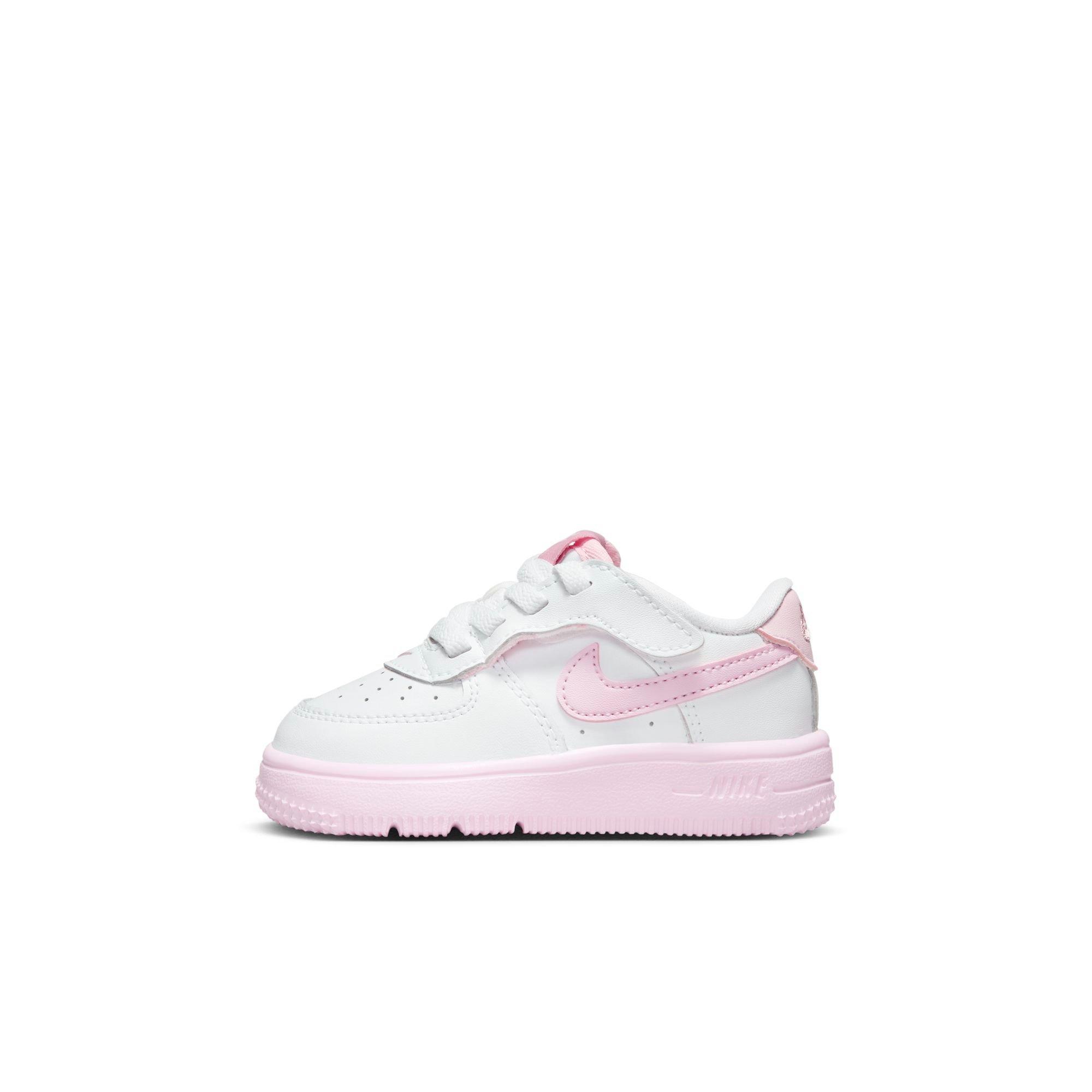 Nike Air Force 1 Low EasyOn Toddler Girls' "White/Pink Foam/Elemental Pink" Shoe