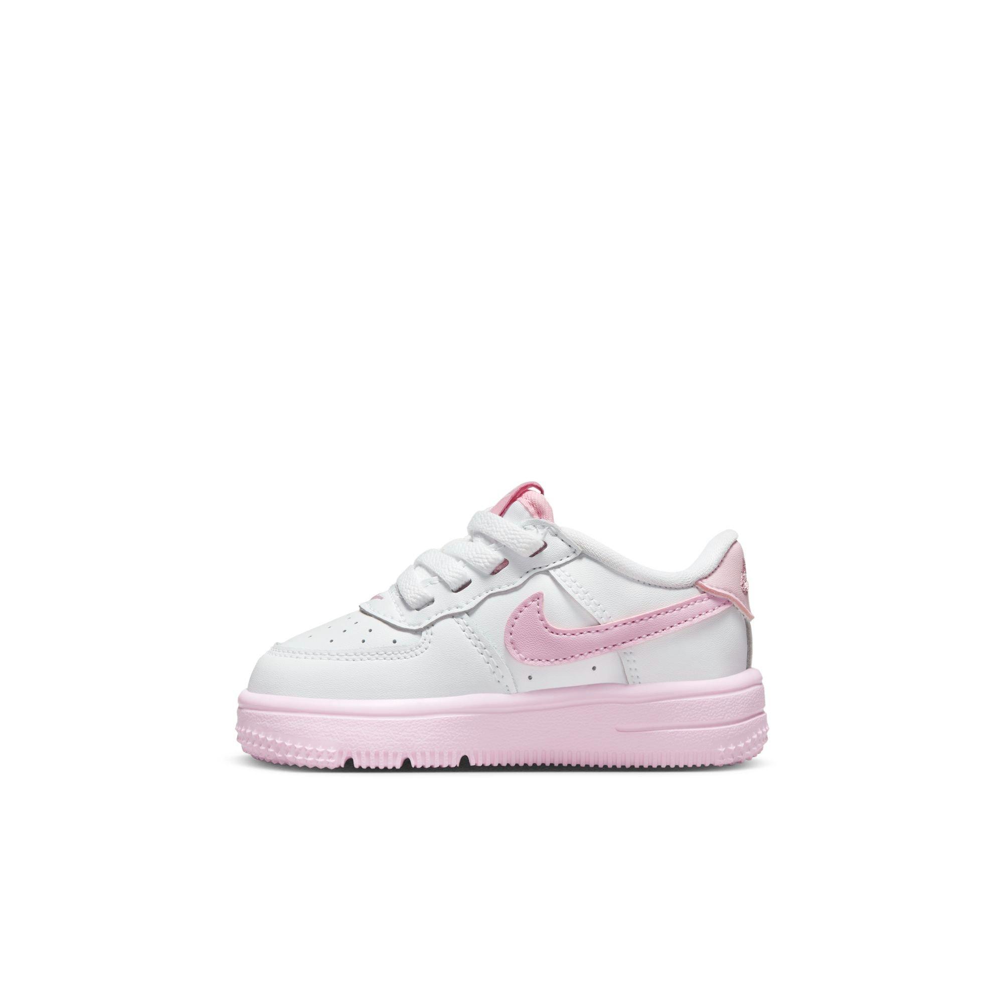 Nike Air Force 1 Low EasyOn Toddler Girls' White/Pink Foam/Elemental Pink Shoe