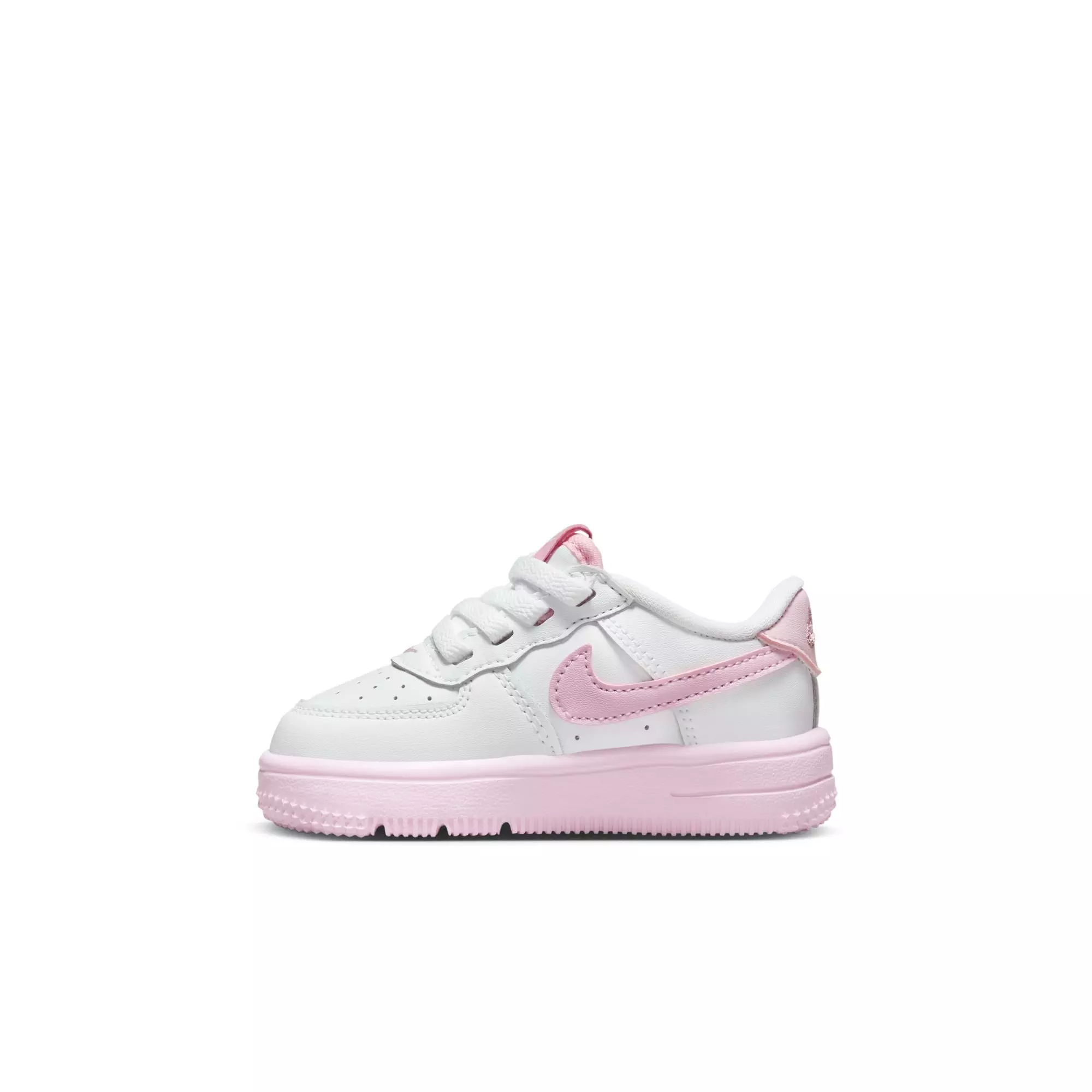 Nike Air Force 1 Low EasyOn "White/Pink Foam/Elemental Pink" Toddler Girls' Shoe - WHITE/PINK