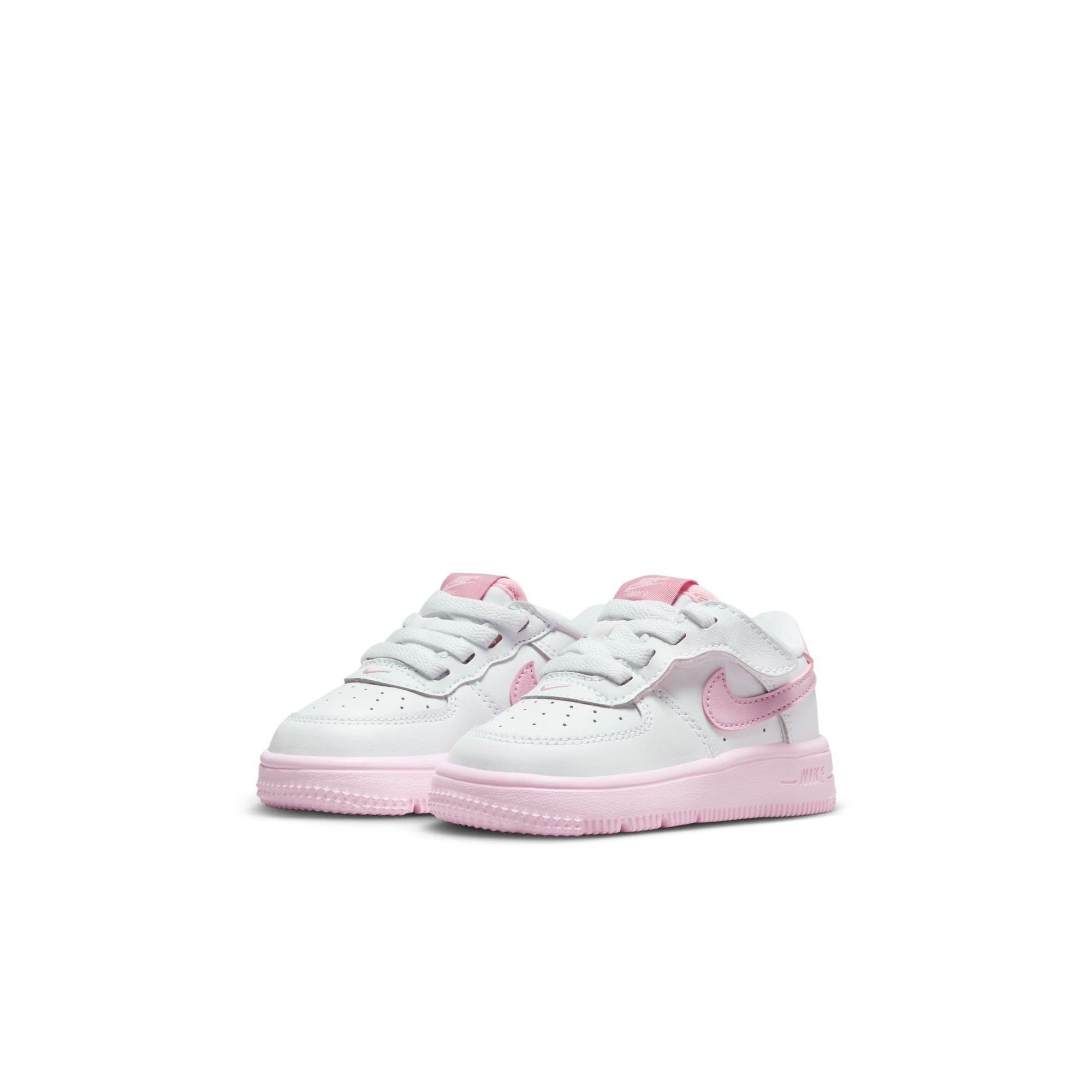 Nike Air Force 1 Low EasyOn Toddler Girls' White/Pink Foam/Elemental Pink Shoe