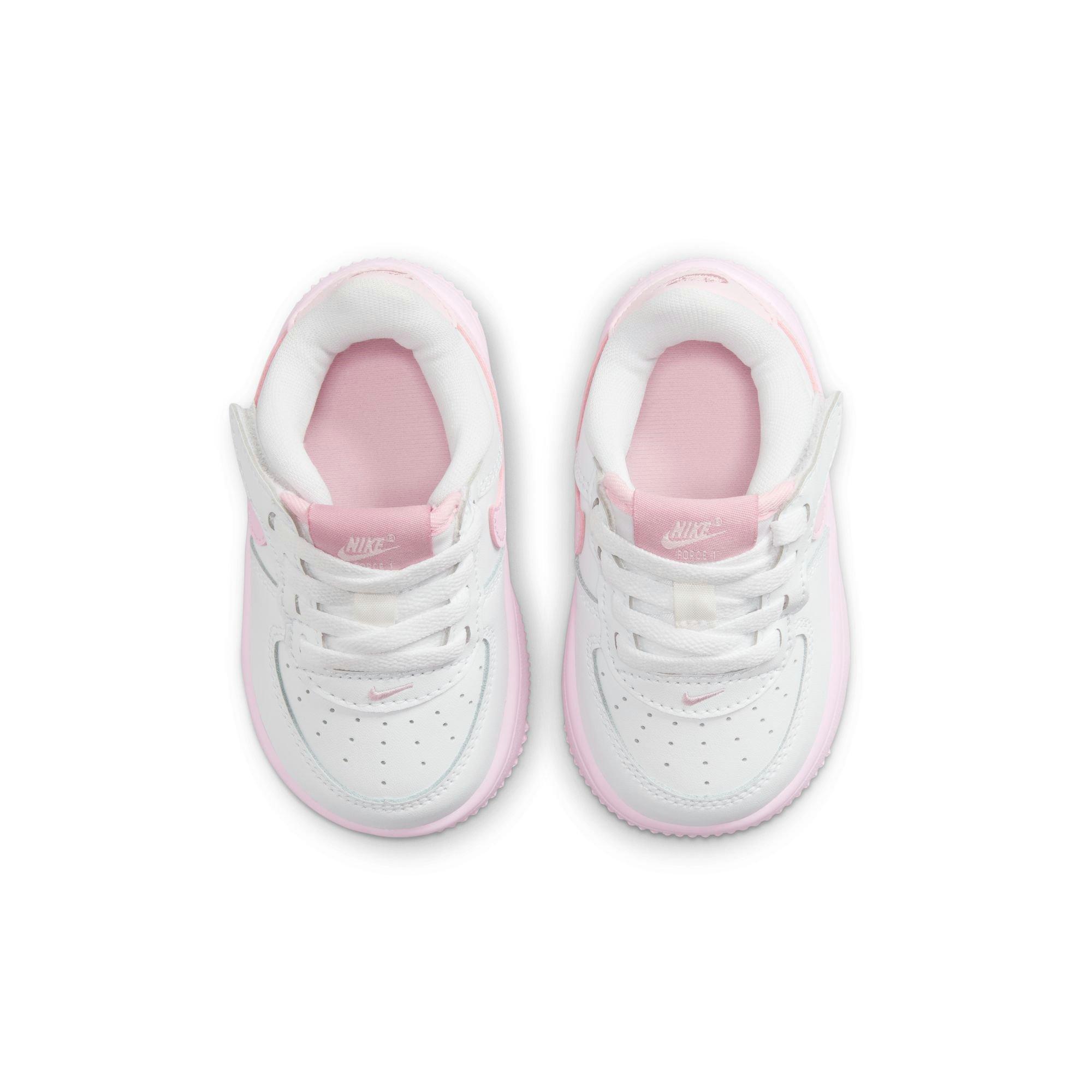 Nike Air Force 1 Low EasyOn Toddler Girls' "White/Pink Foam/Elemental Pink" Shoe