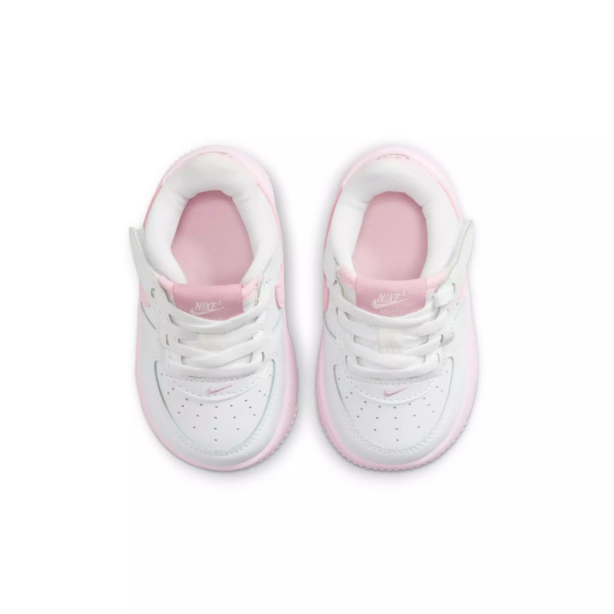 Nike Air Force 1 Low EasyOn "White/Pink Foam/Elemental Pink" Toddler Girls' Shoe - WHITE/PINK
