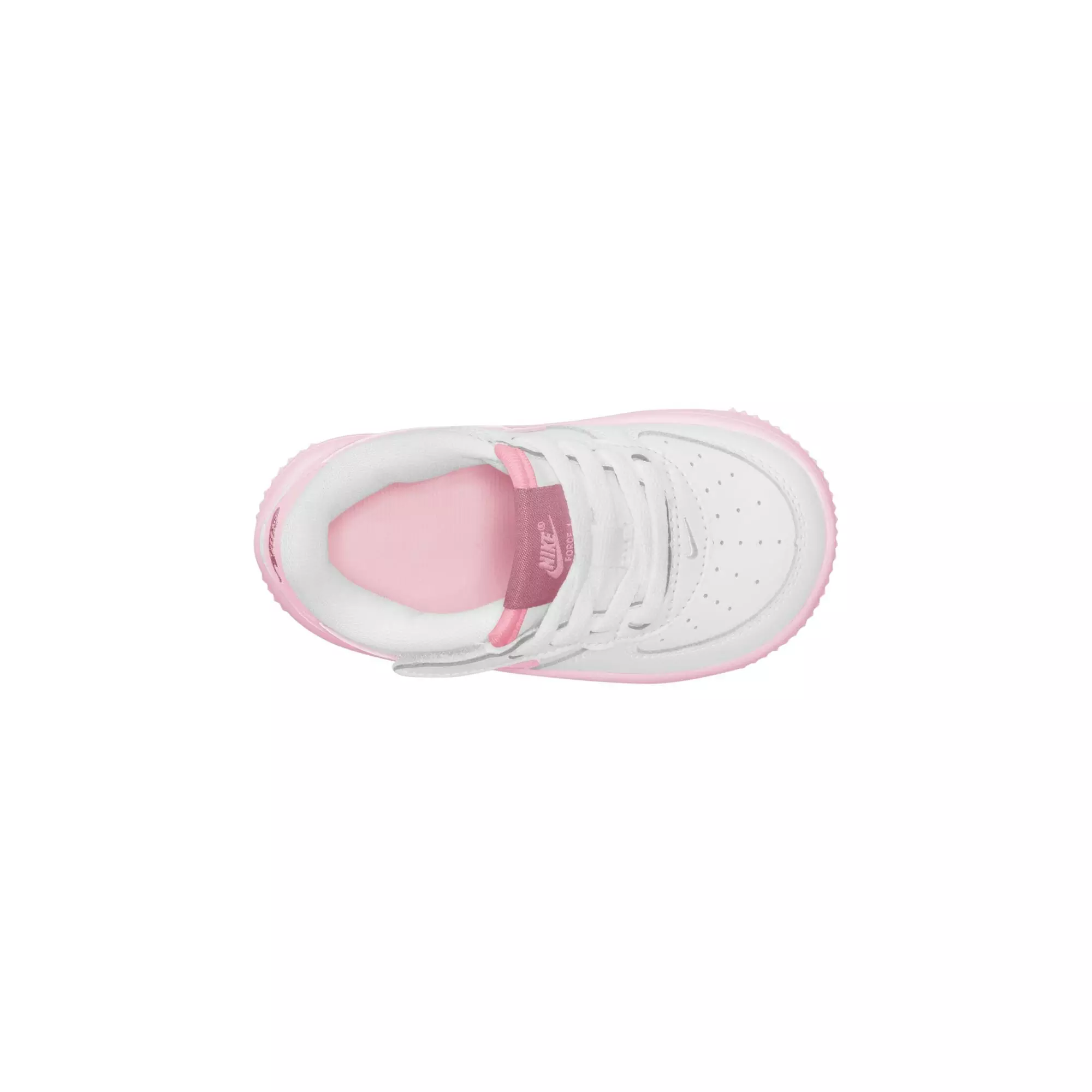 Nike Air Force 1 Low EasyOn "White/Pink Foam/Elemental Pink" Toddler Girls' Shoe - WHITE/PINK