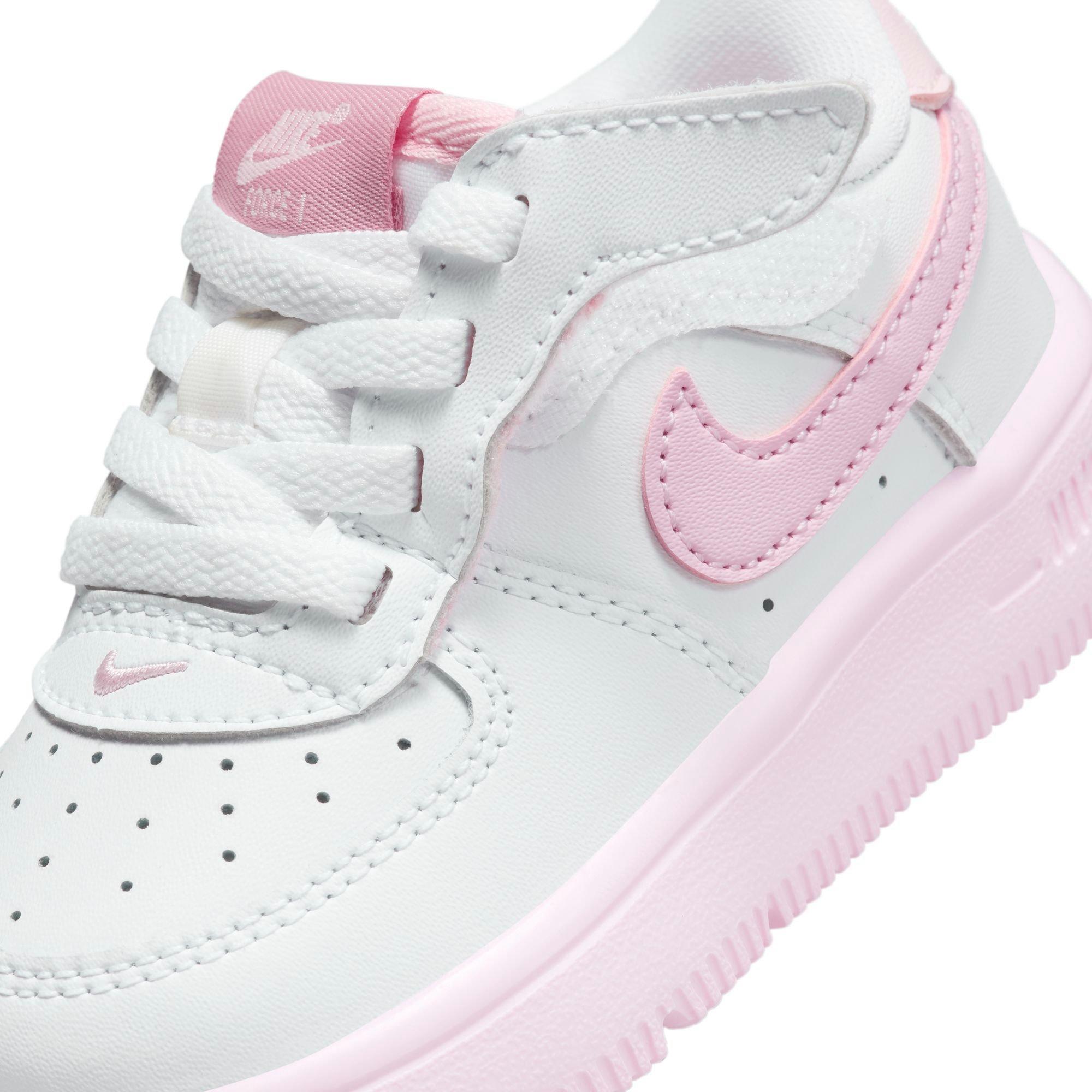 Nike Air Force 1 Low EasyOn Toddler Girls' "White/Pink Foam/Elemental Pink" Shoe