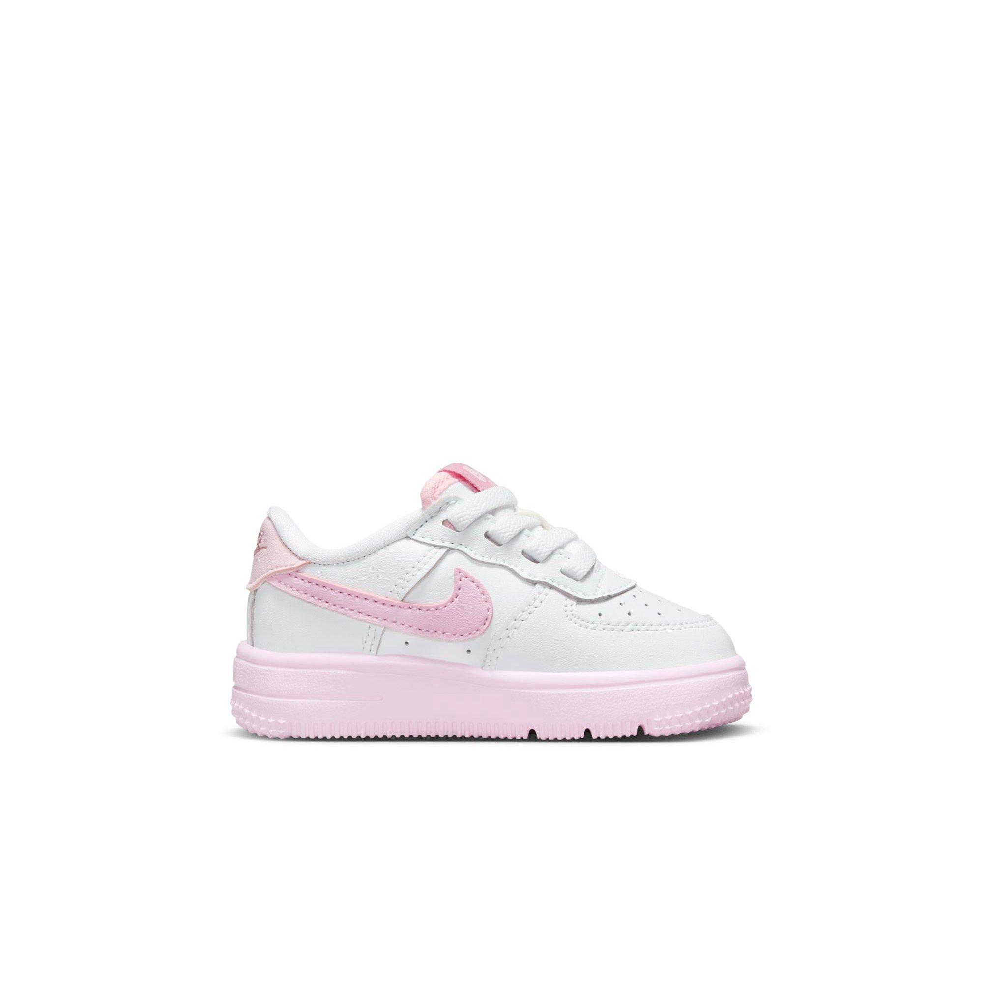 Nike Air Force 1 Low EasyOn Toddler Girls' "White/Pink Foam/Elemental Pink" Shoe