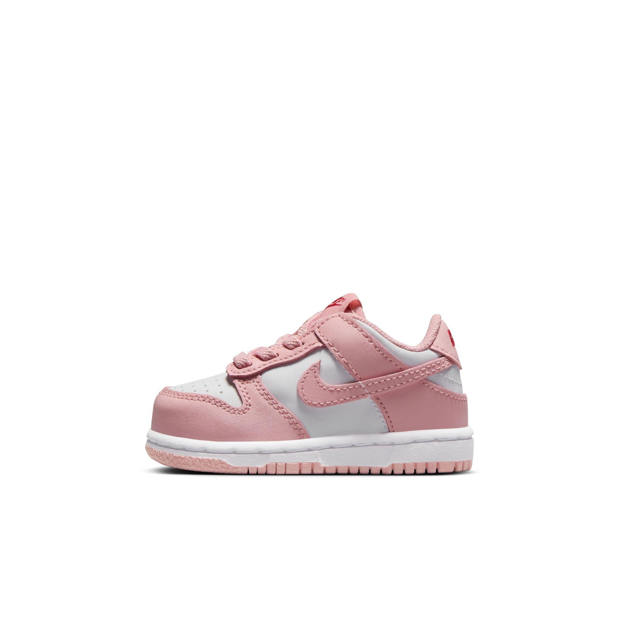 Nike Dunk Low Toddler Girls' "White/Pink Glaze/Pomegranate" Shoe