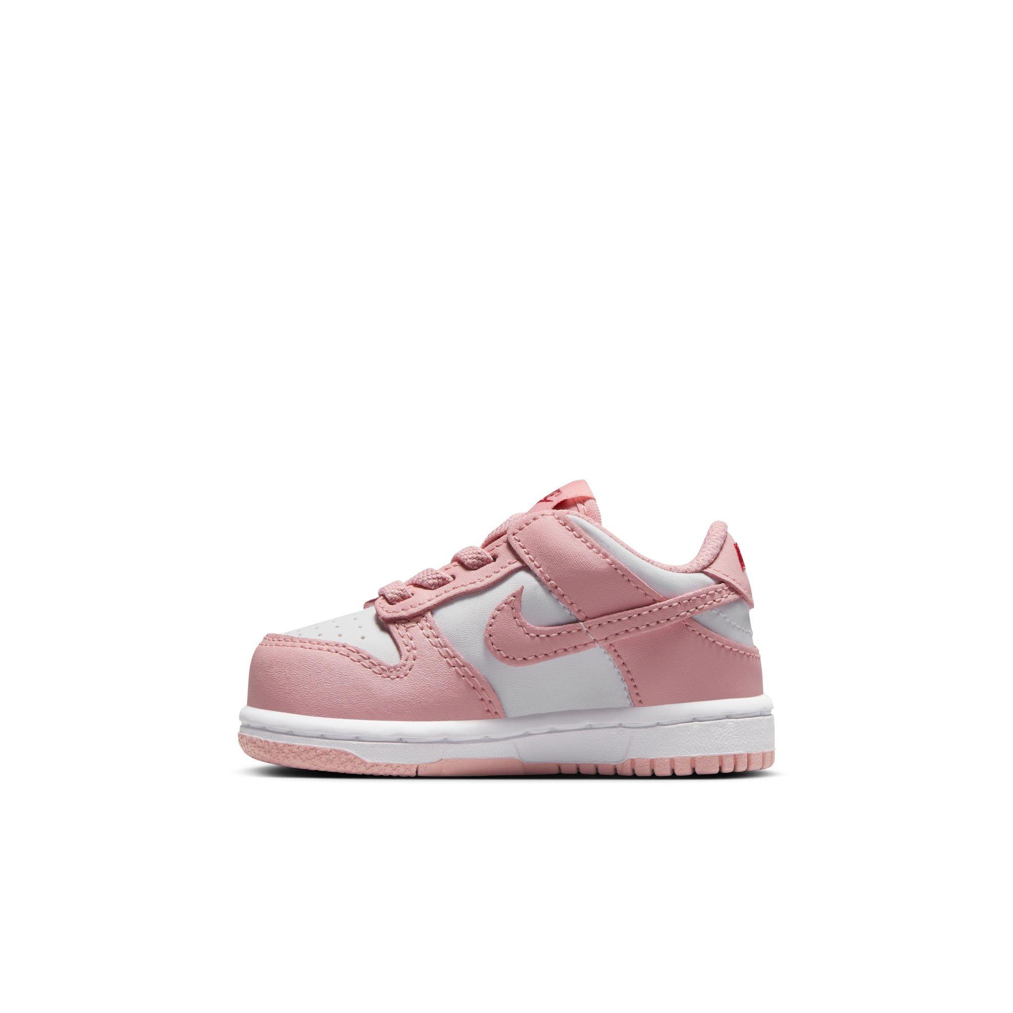 Nike Dunk Low Toddler Girls'&nbsp;"White/Pink Glaze/Pomegranate"&nbsp;Shoe