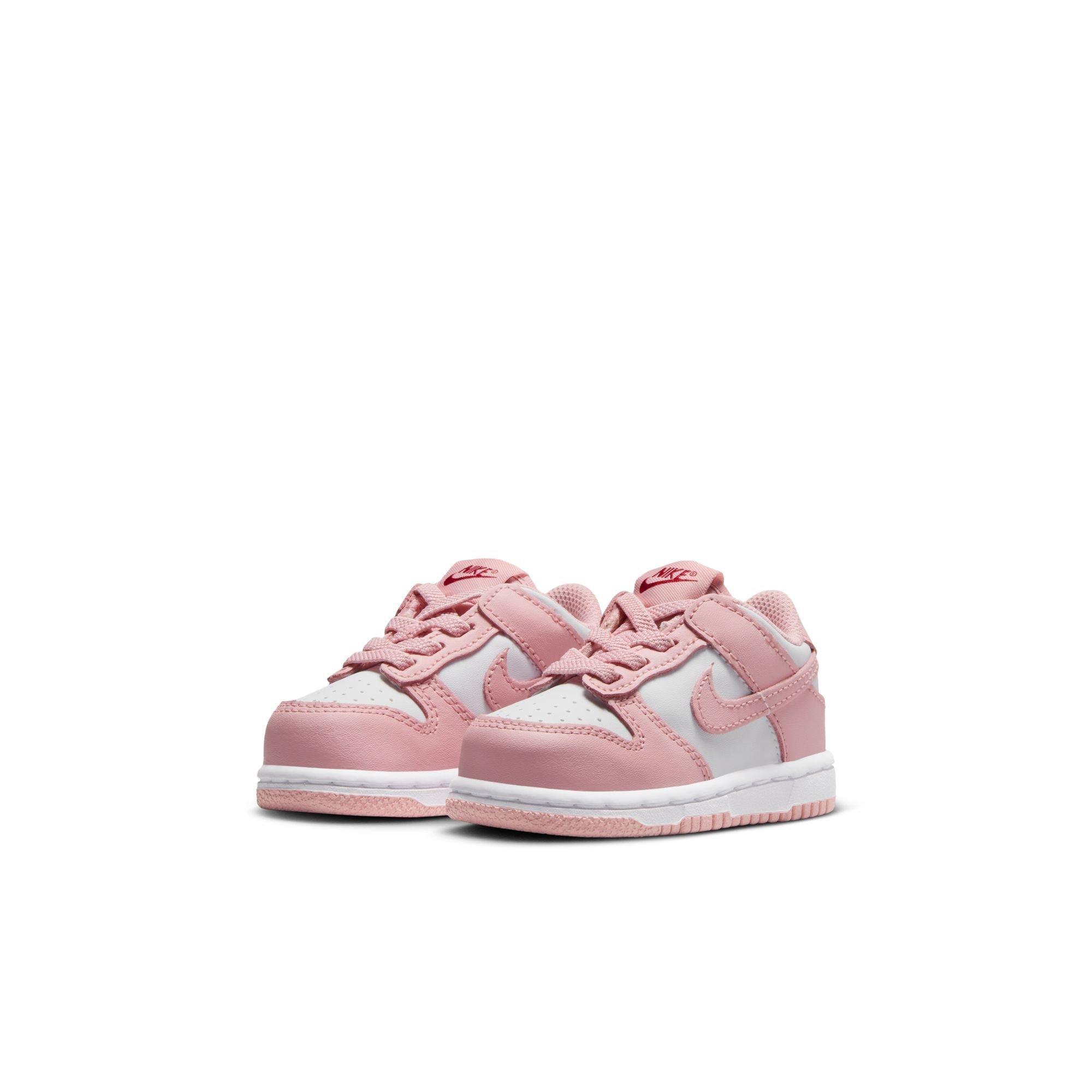 Nike Dunk Low Toddler Girls'&nbsp;"White/Pink Glaze/Pomegranate"&nbsp;Shoe