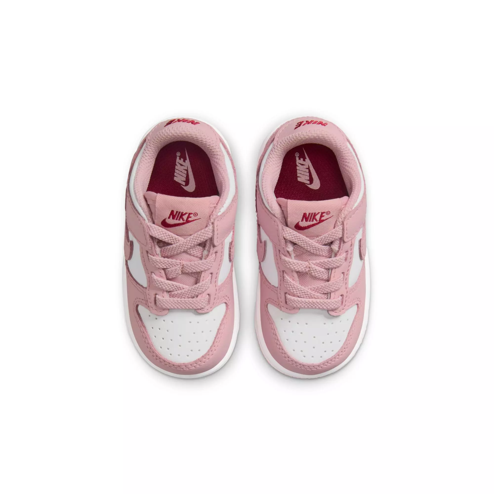 Nike Dunk Low "White/Pink Glaze/Pomegranate" Toddler Girls' Shoe - PINK/WHITE