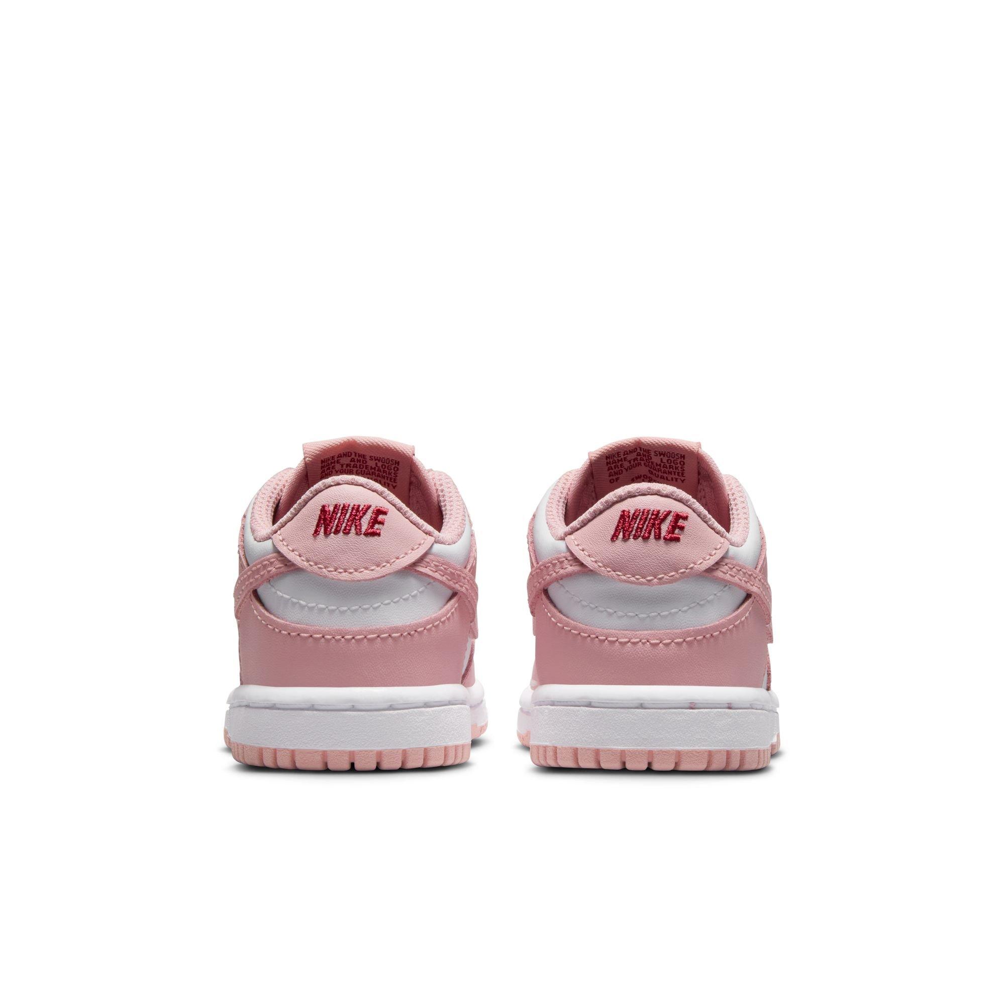 Nike Dunk Low Toddler Girls' "White/Pink Glaze/Pomegranate" Shoe