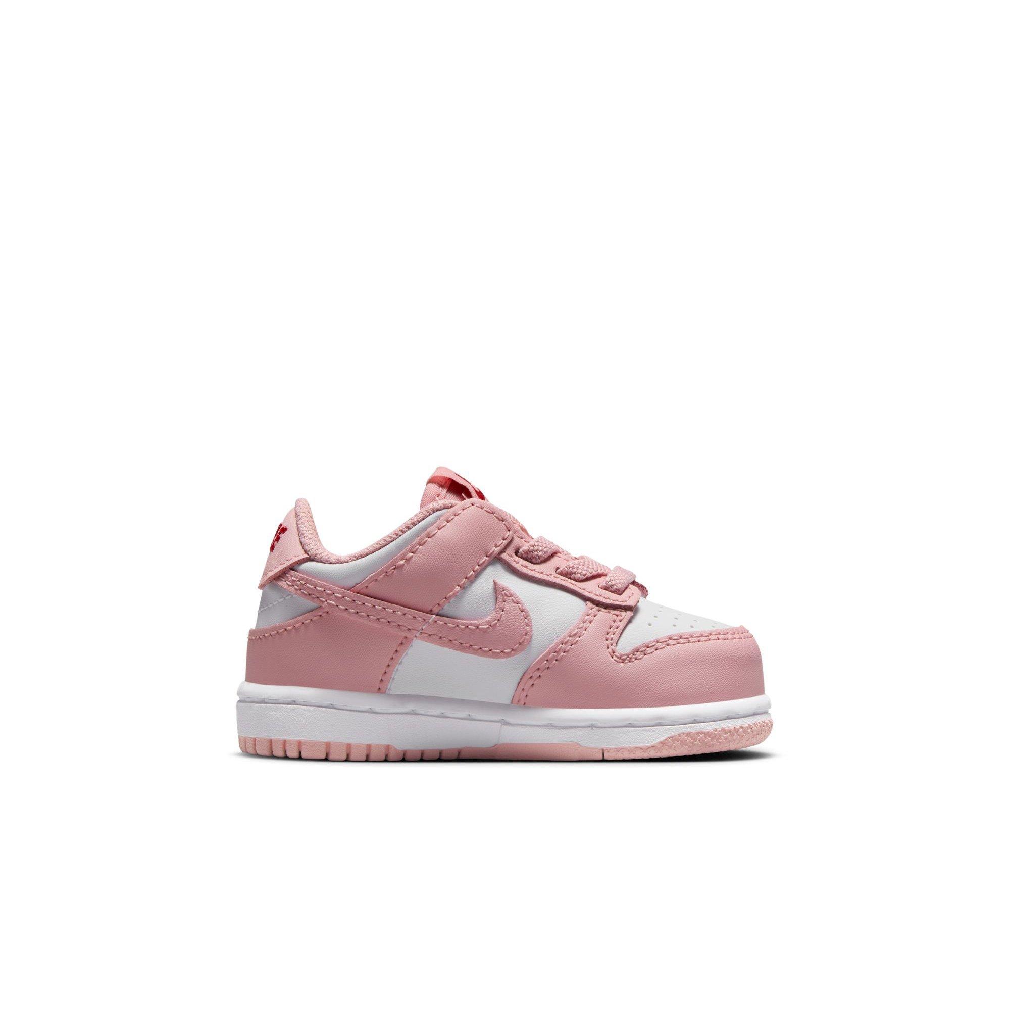 Nike Dunk Low Toddler Girls' "White/Pink Glaze/Pomegranate" Shoe