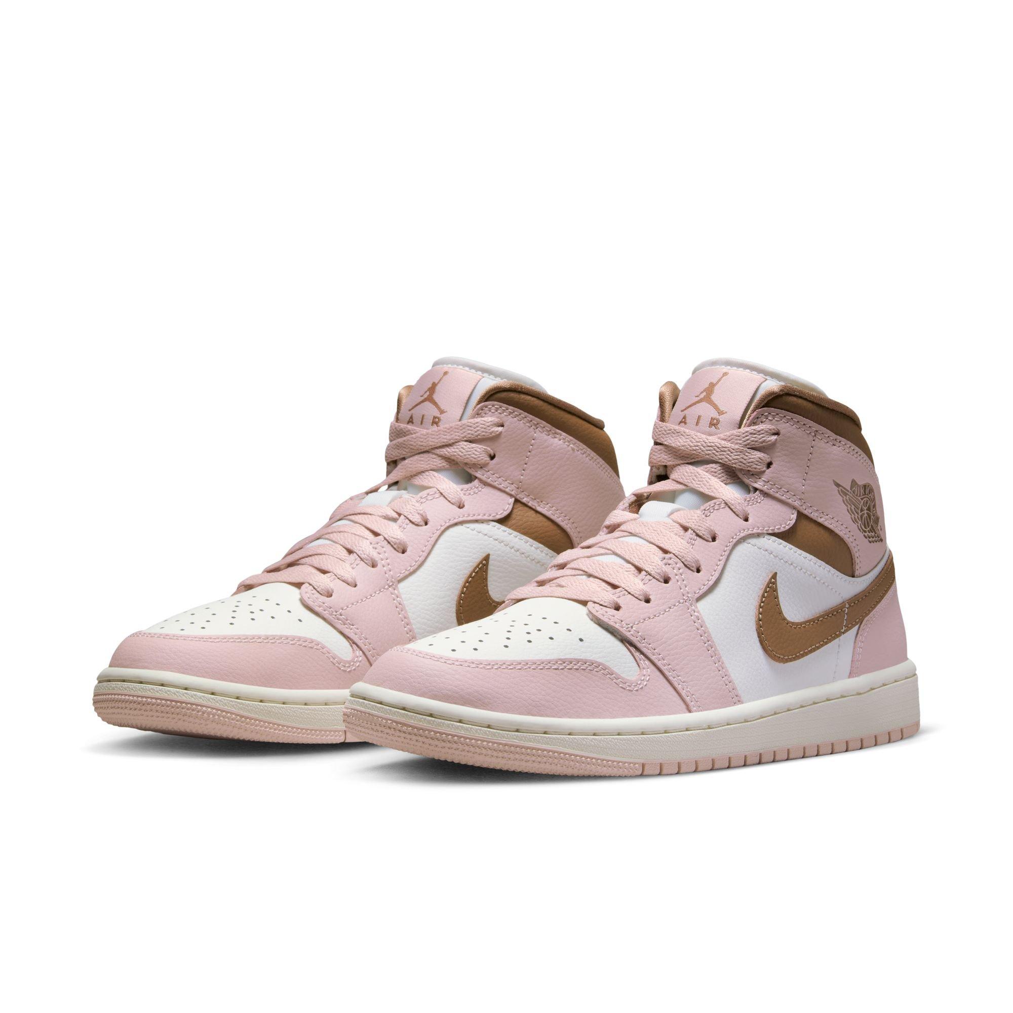 Jordan 1 Mid "Pink Oxford/Archaeo Brown/Sail" Women's Shoe - PINK/BROWN Thumbnail View 5